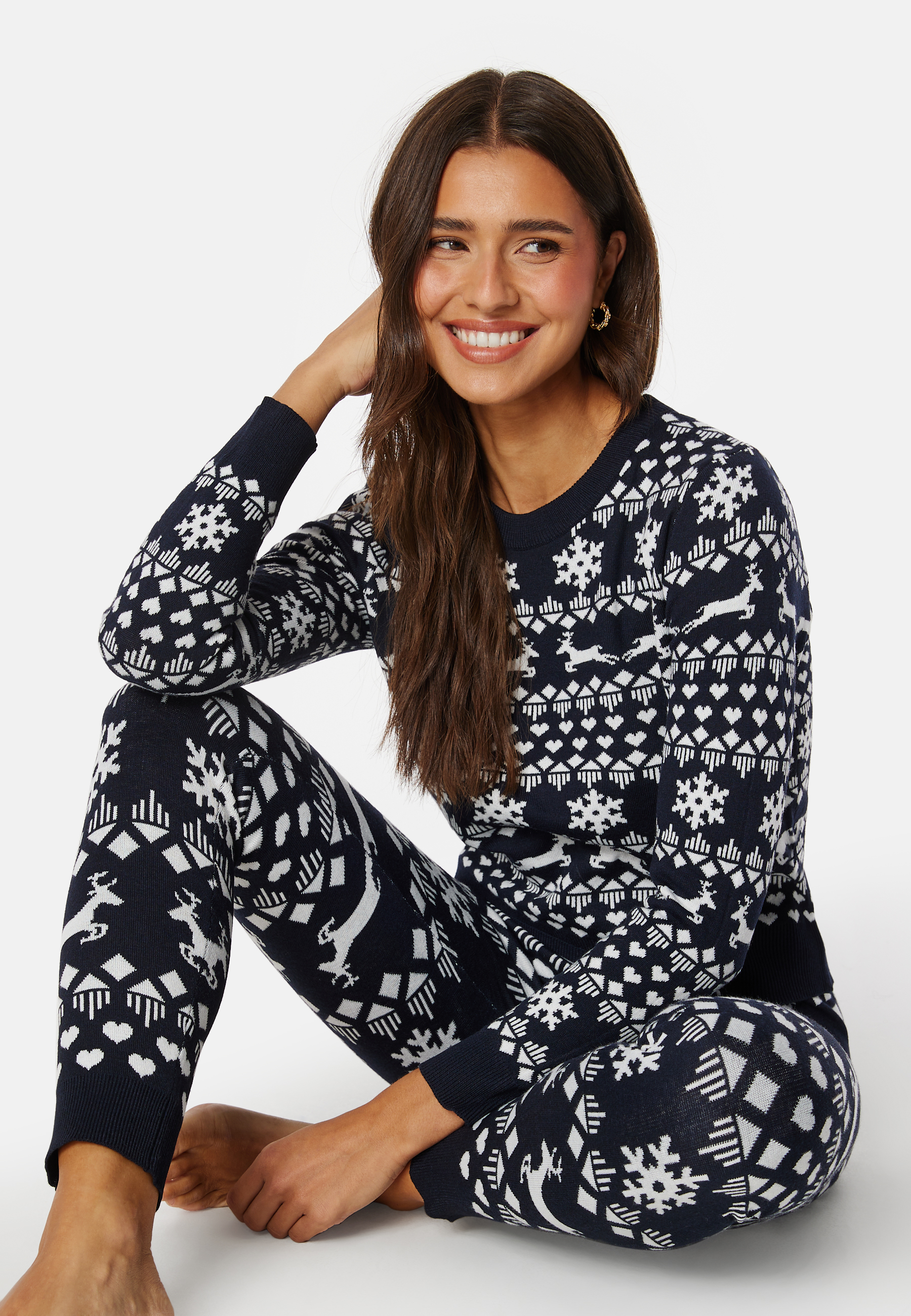 Xmas Snowflake LS O-Neck