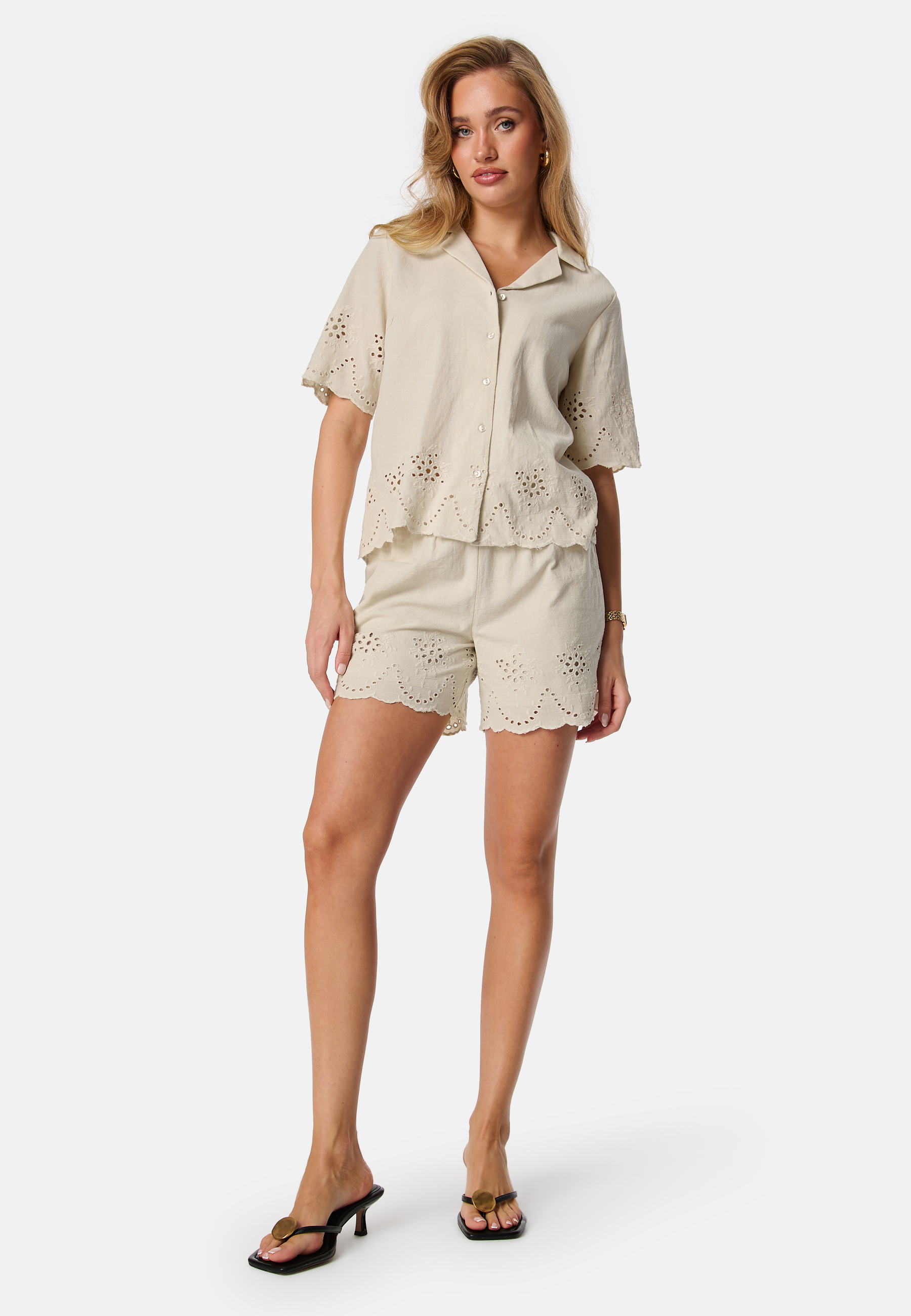Pcalmina Embroidery Shorts 3