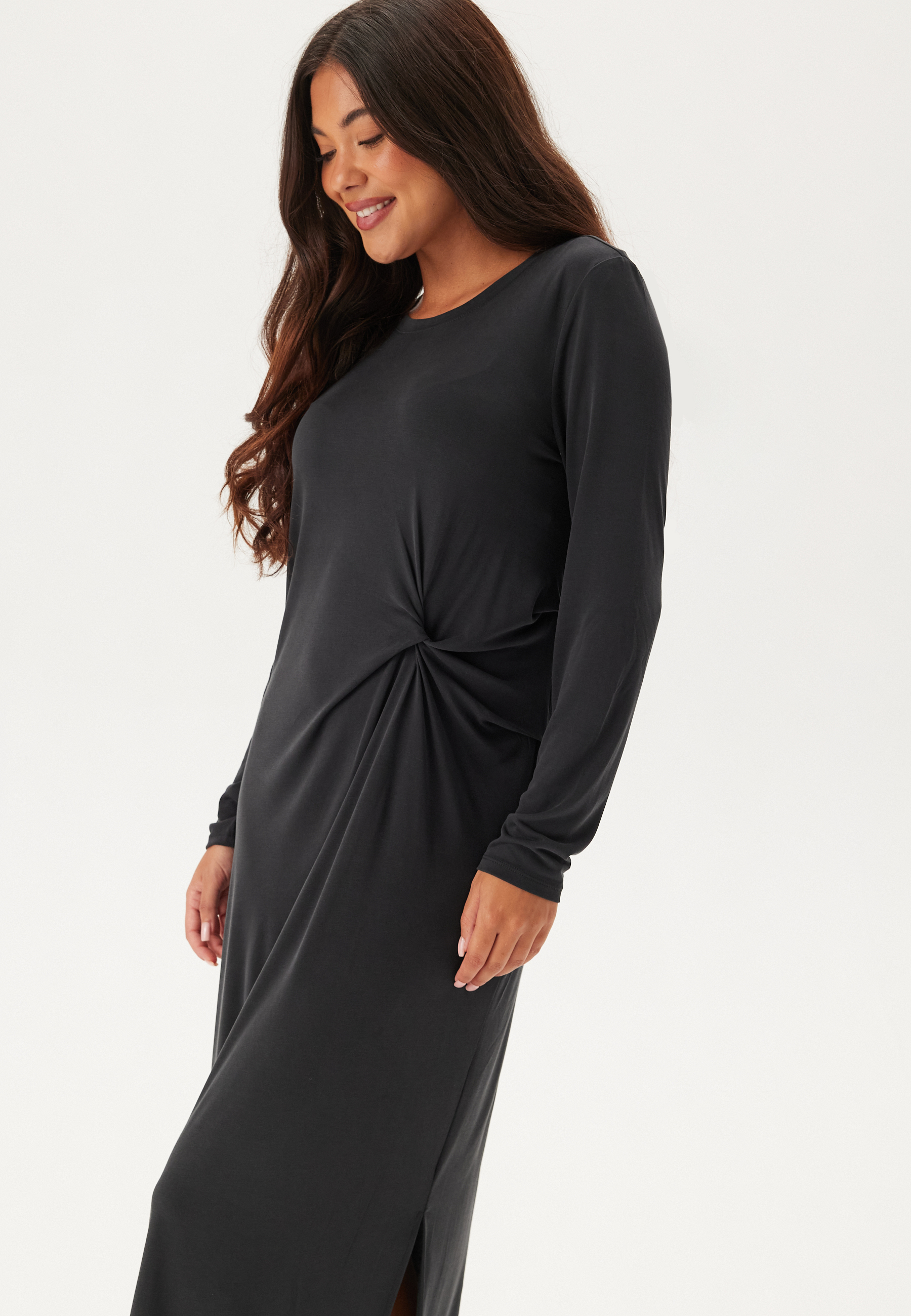 Pcanora Ls Midi Knot Dress Bc 2
