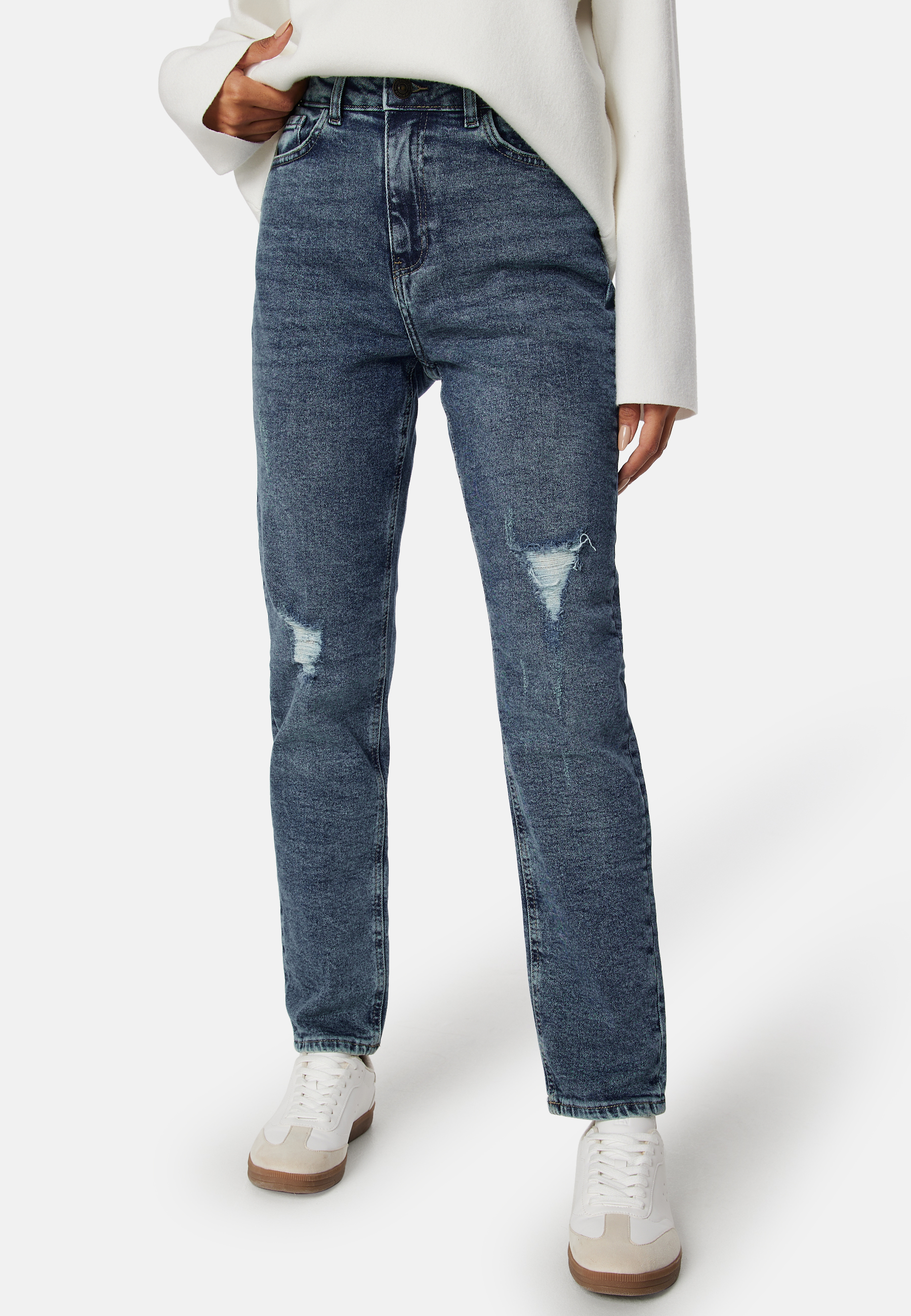 Pcbella High Waist tap dest ank jeans