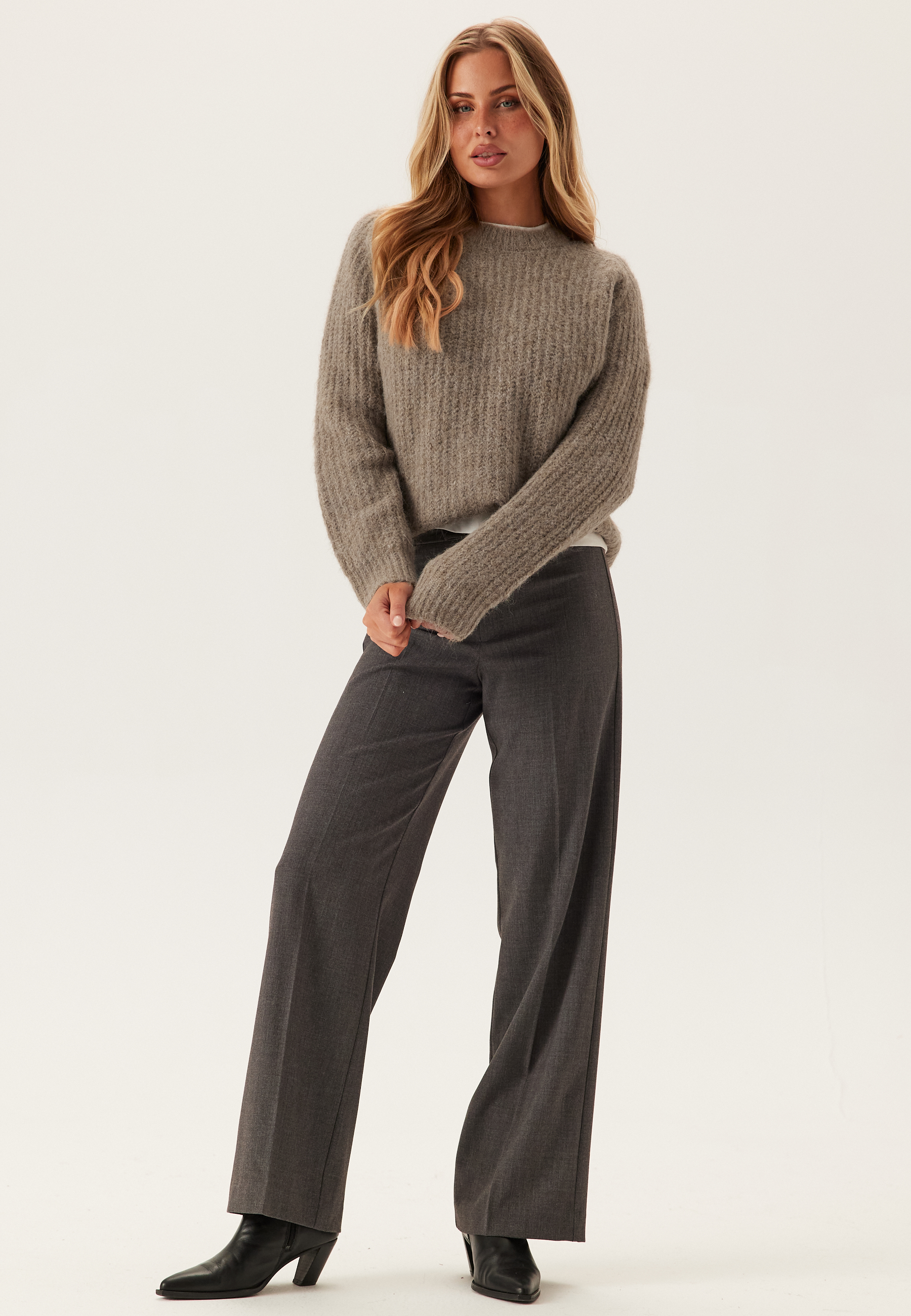 Pccleo Ls O-neck Chunky Knit 3