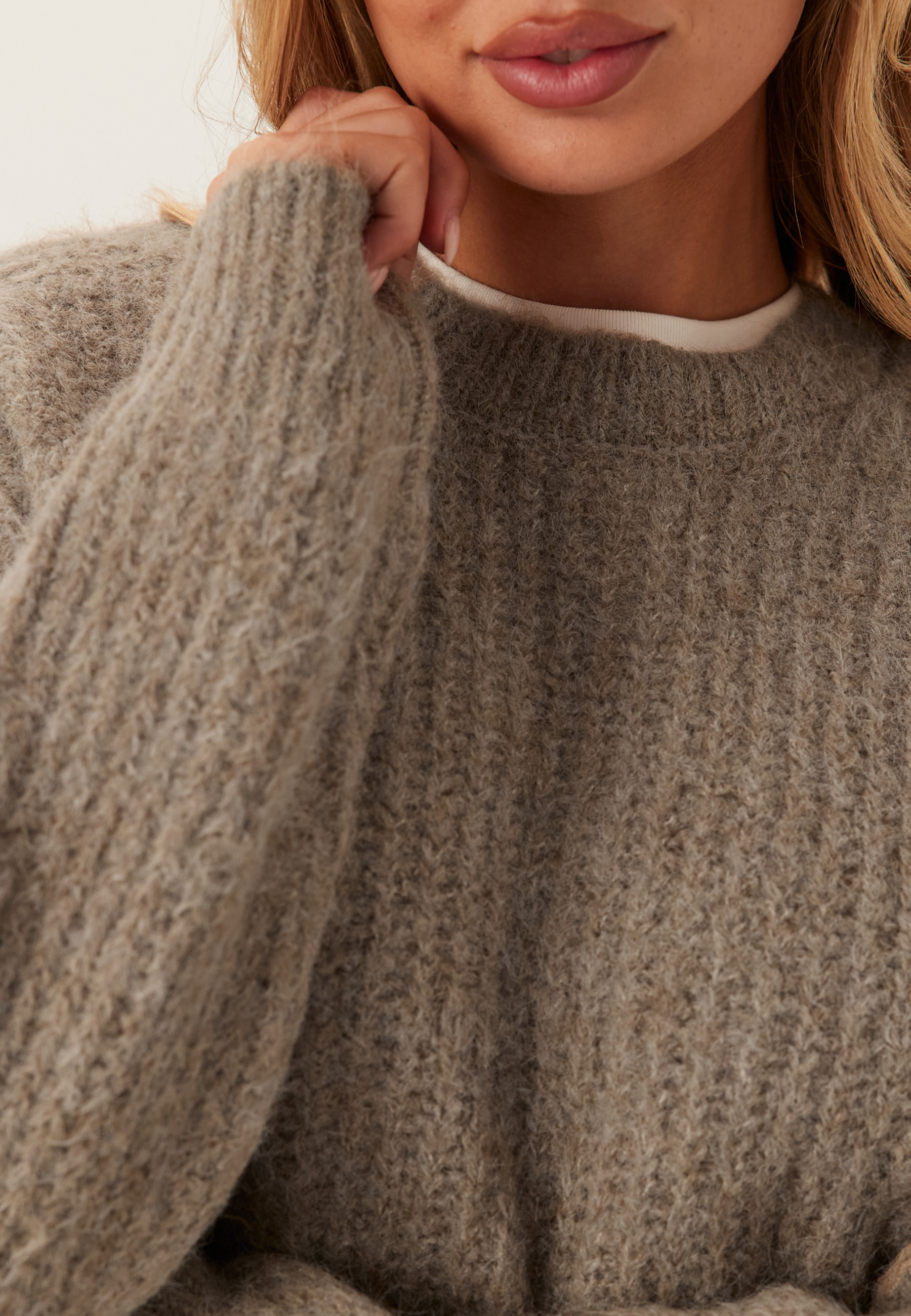 Pccleo Ls O-neck Chunky Knit 4