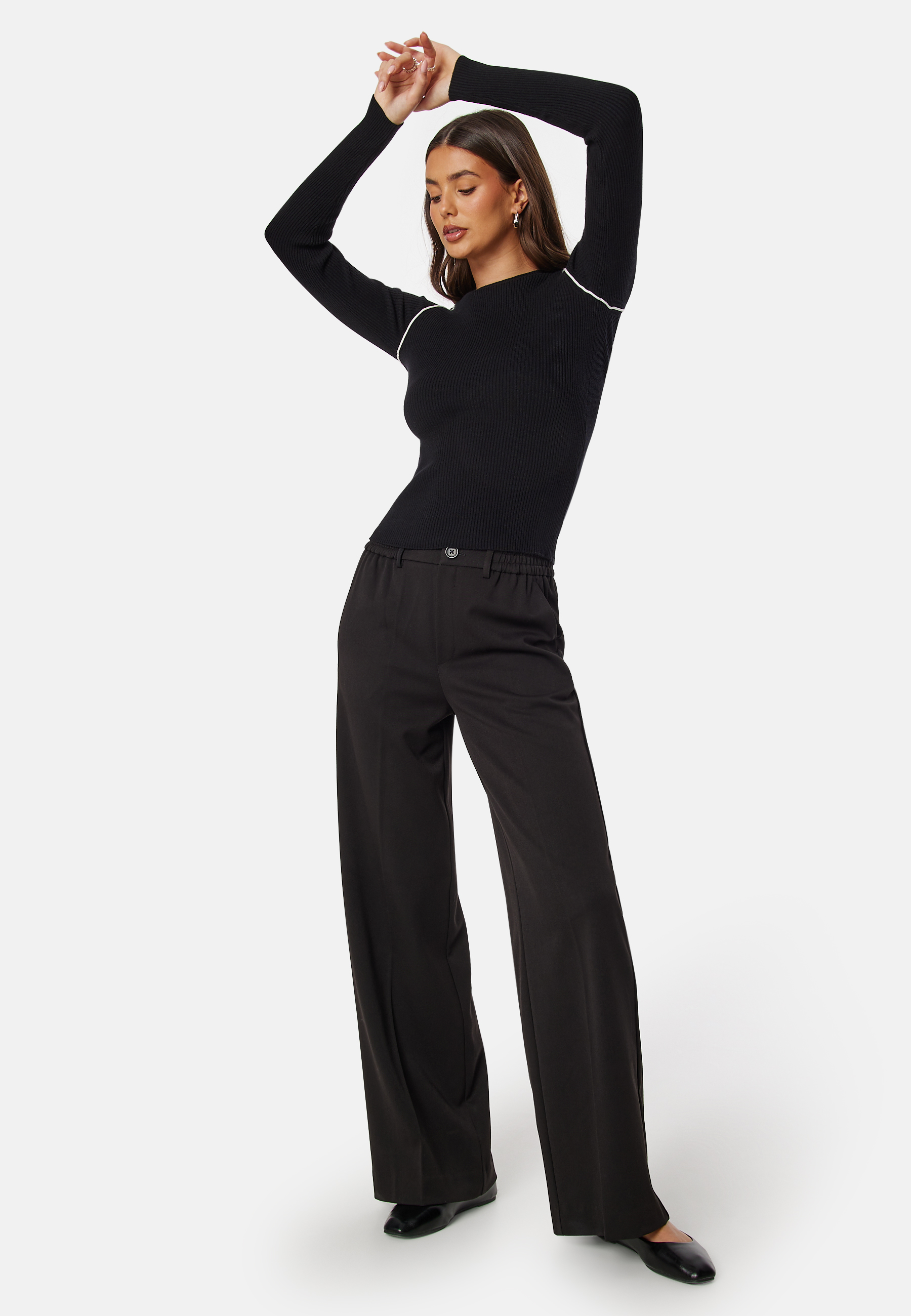 Pcfalka LS Slim Piping Knit 2