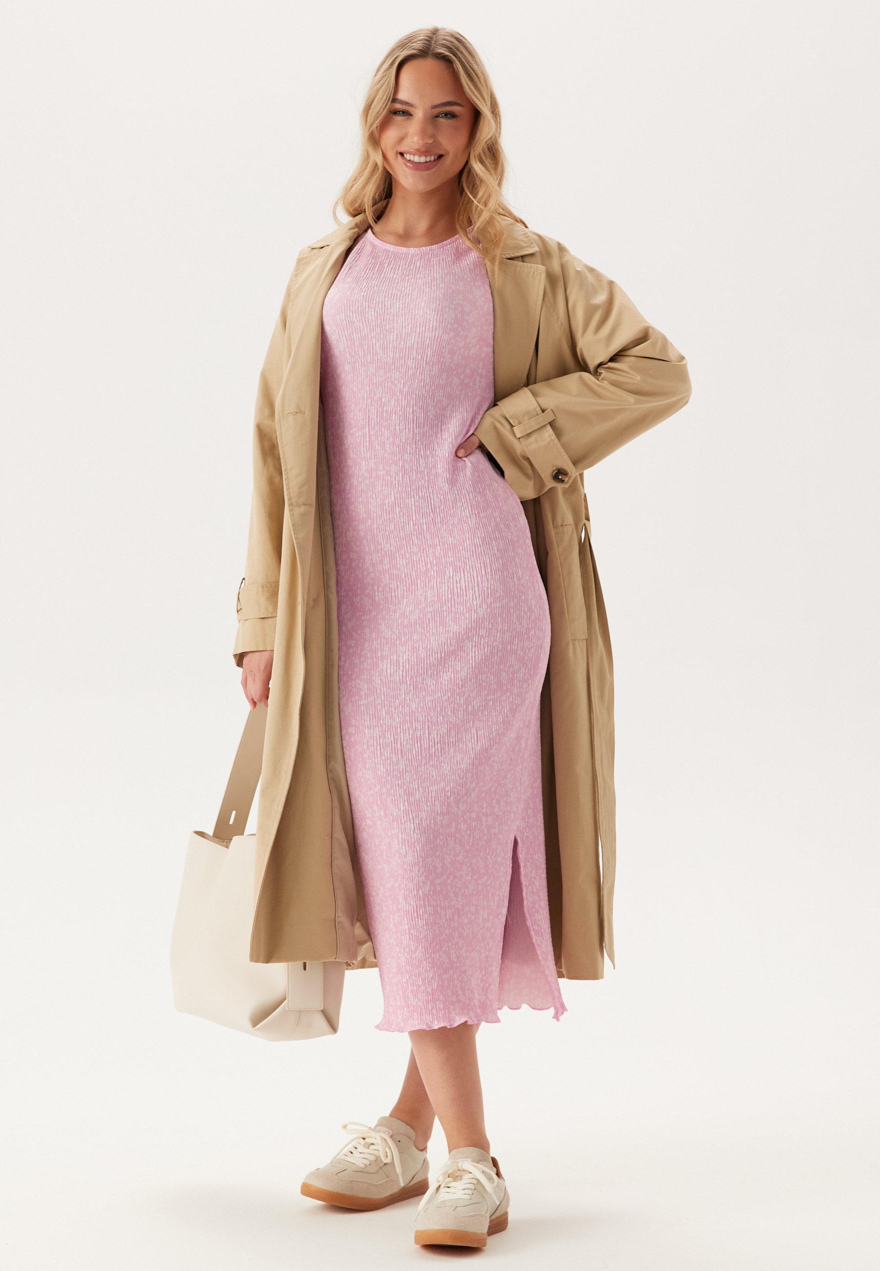 Pcflora Ls Midi Dress 3