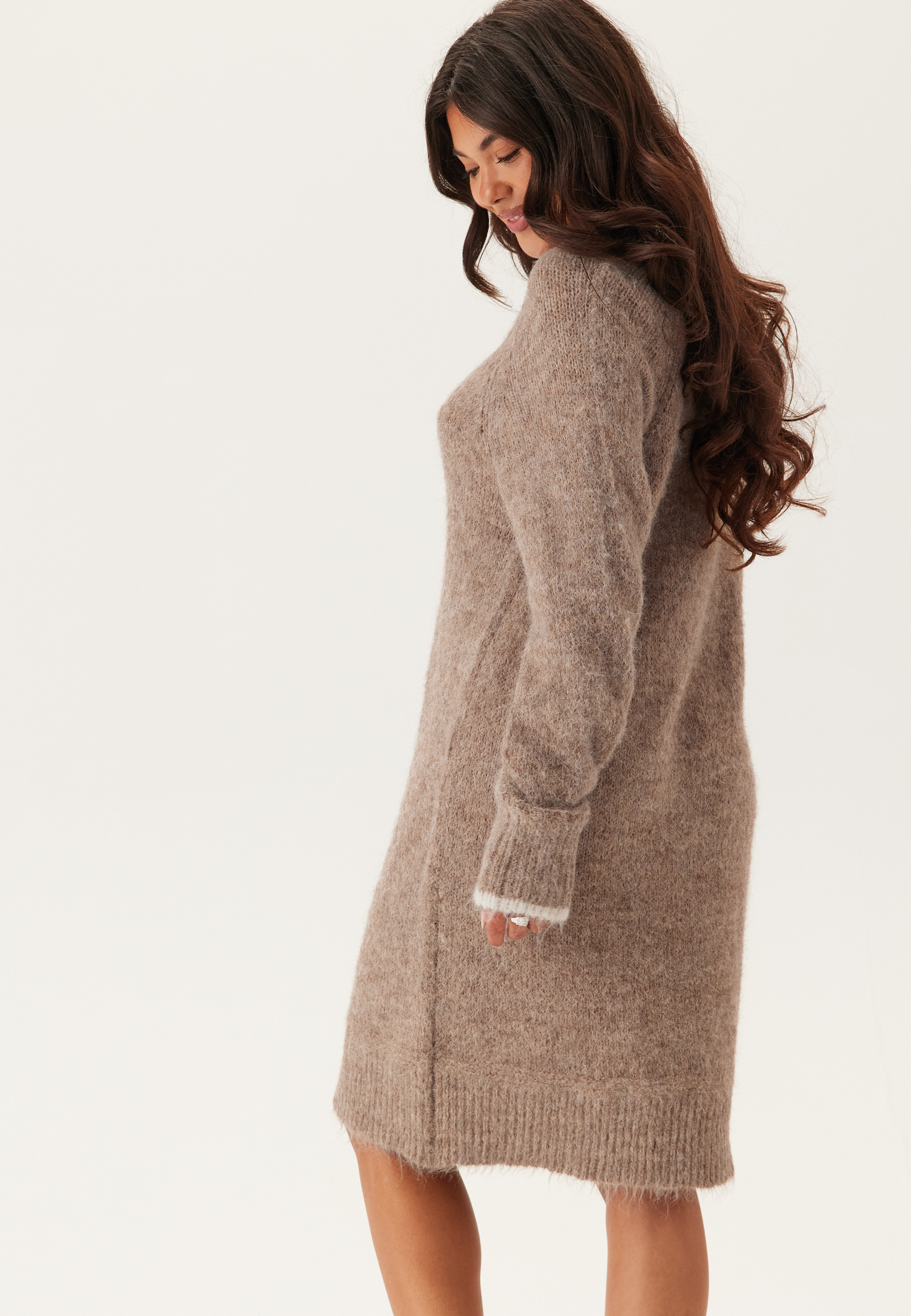 Pcivy Ls Contrast Knit Dress 2