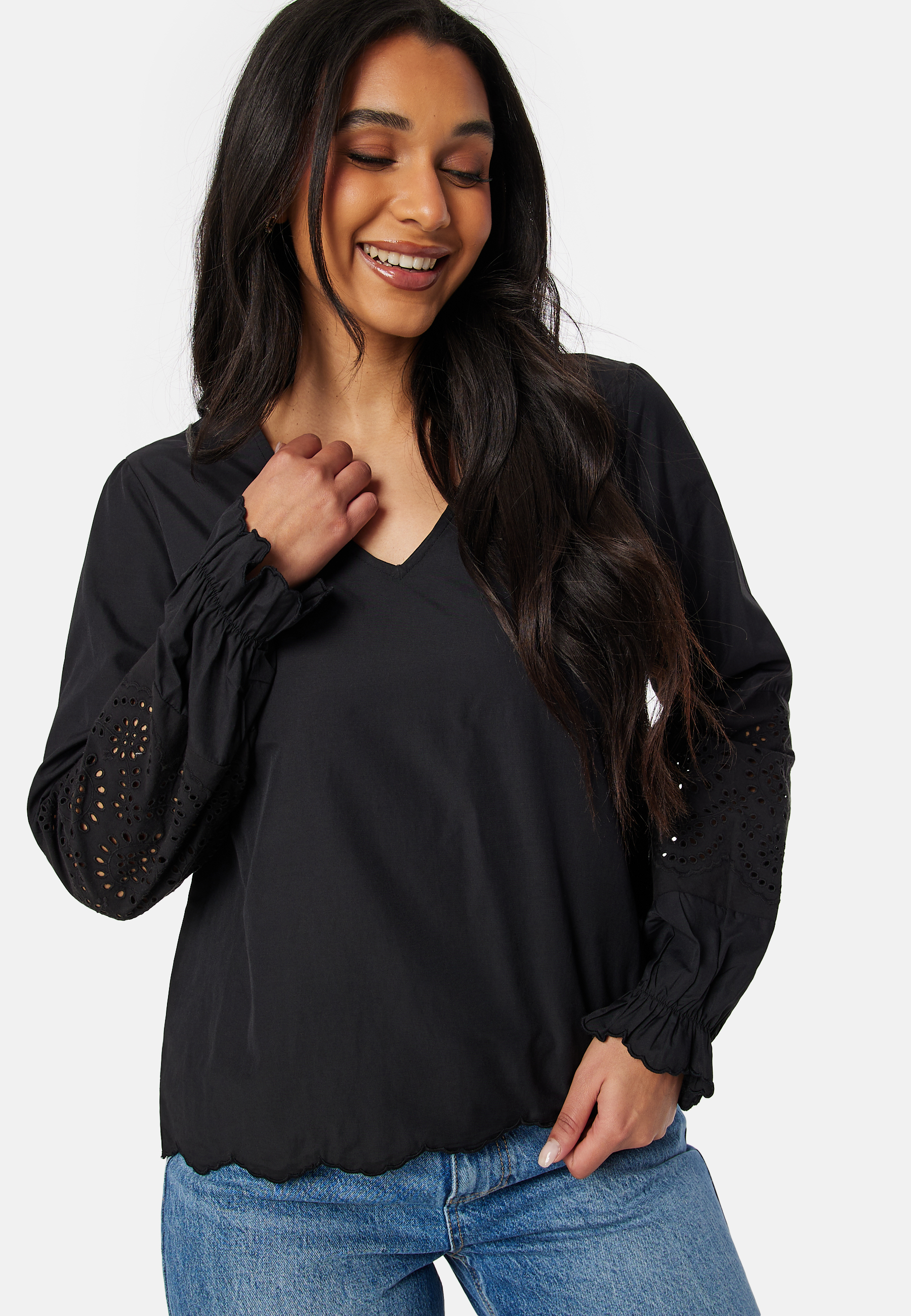 Pcjabby LS V-Neck top