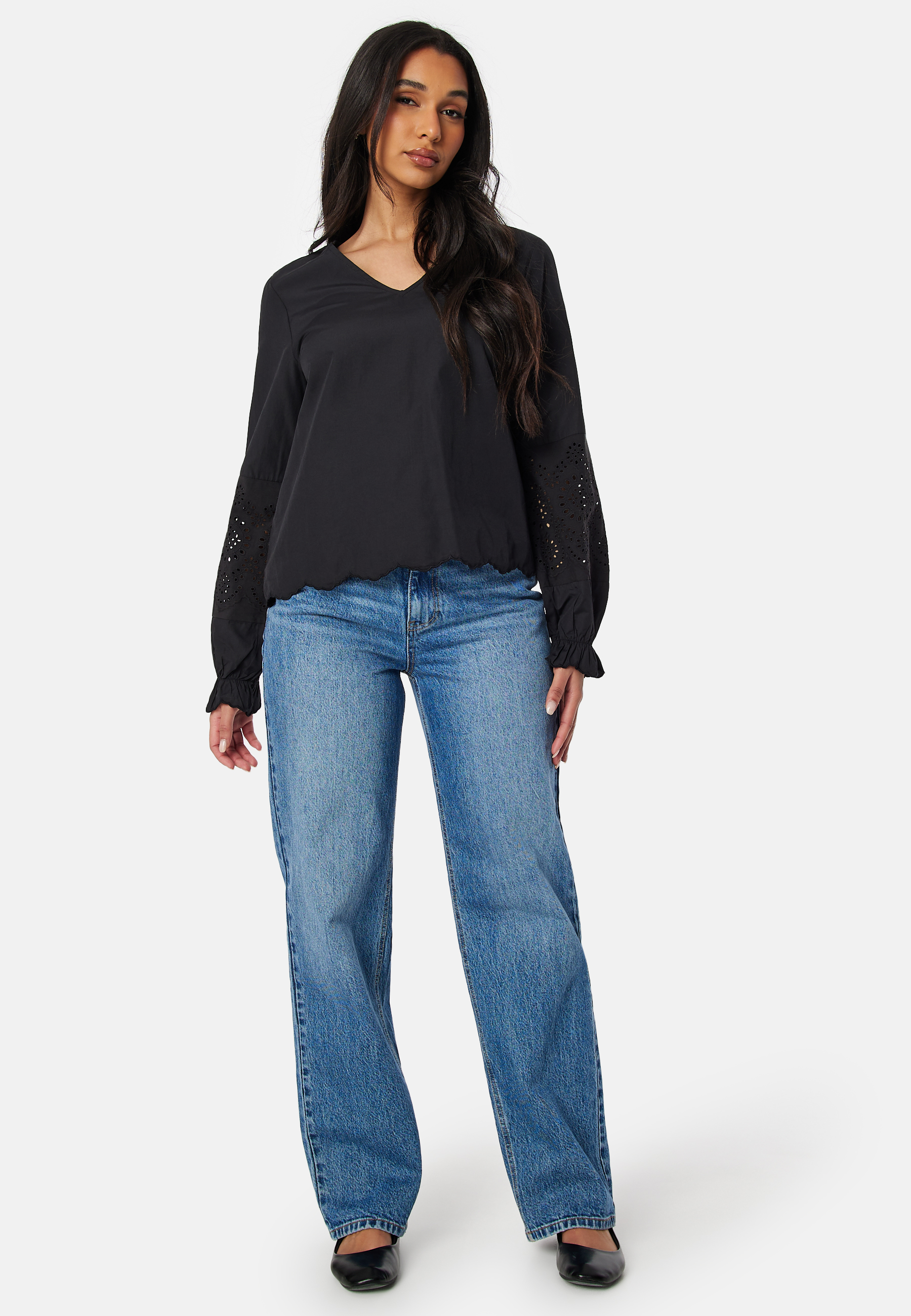 Pcjabby LS V-Neck top 2