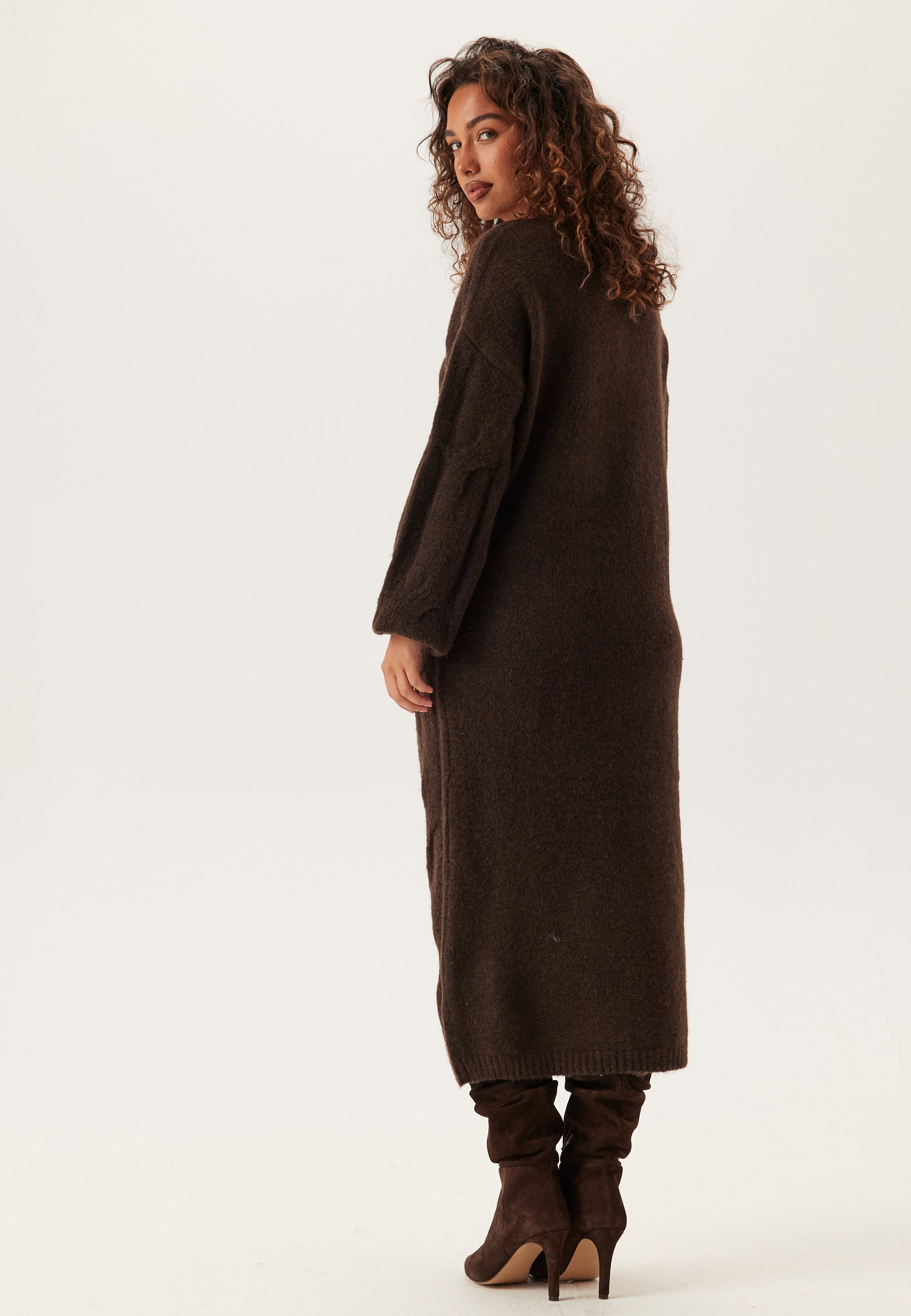 Pcjenna Ls Cable Knit Midi Dre 2