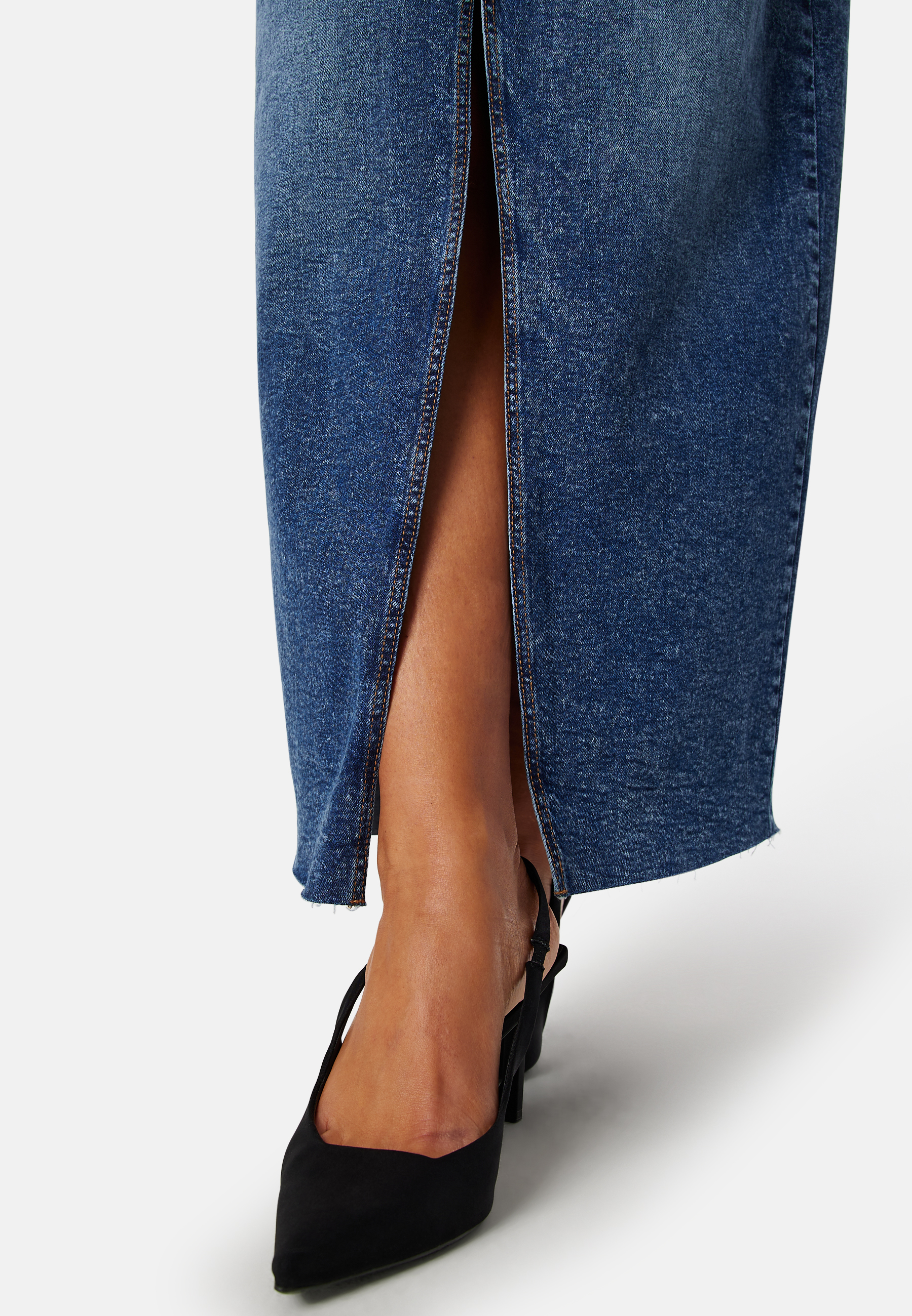 Pcjessie high waist ankle denim skirt 3
