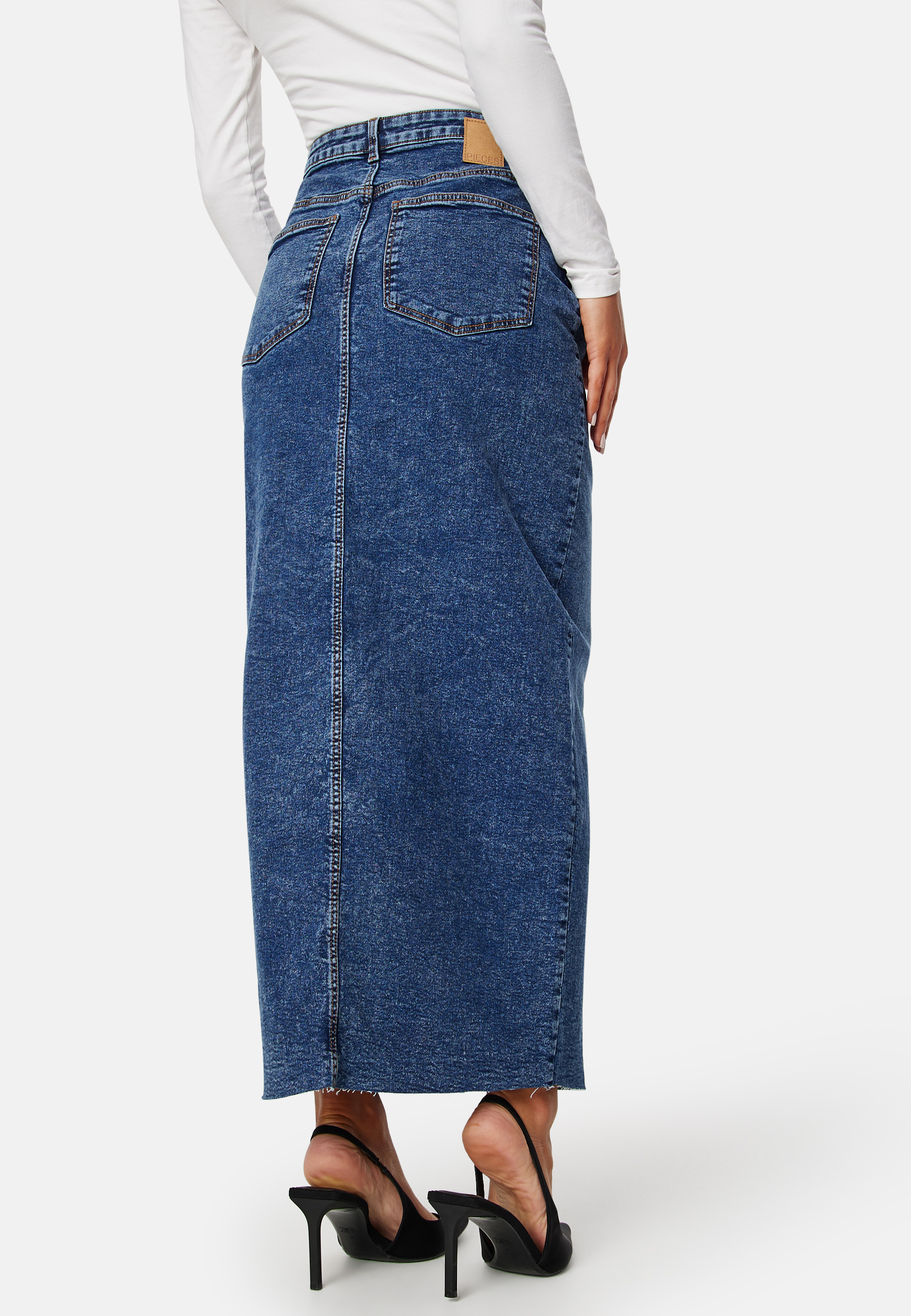 Pcjessie high waist ankle denim skirt 5