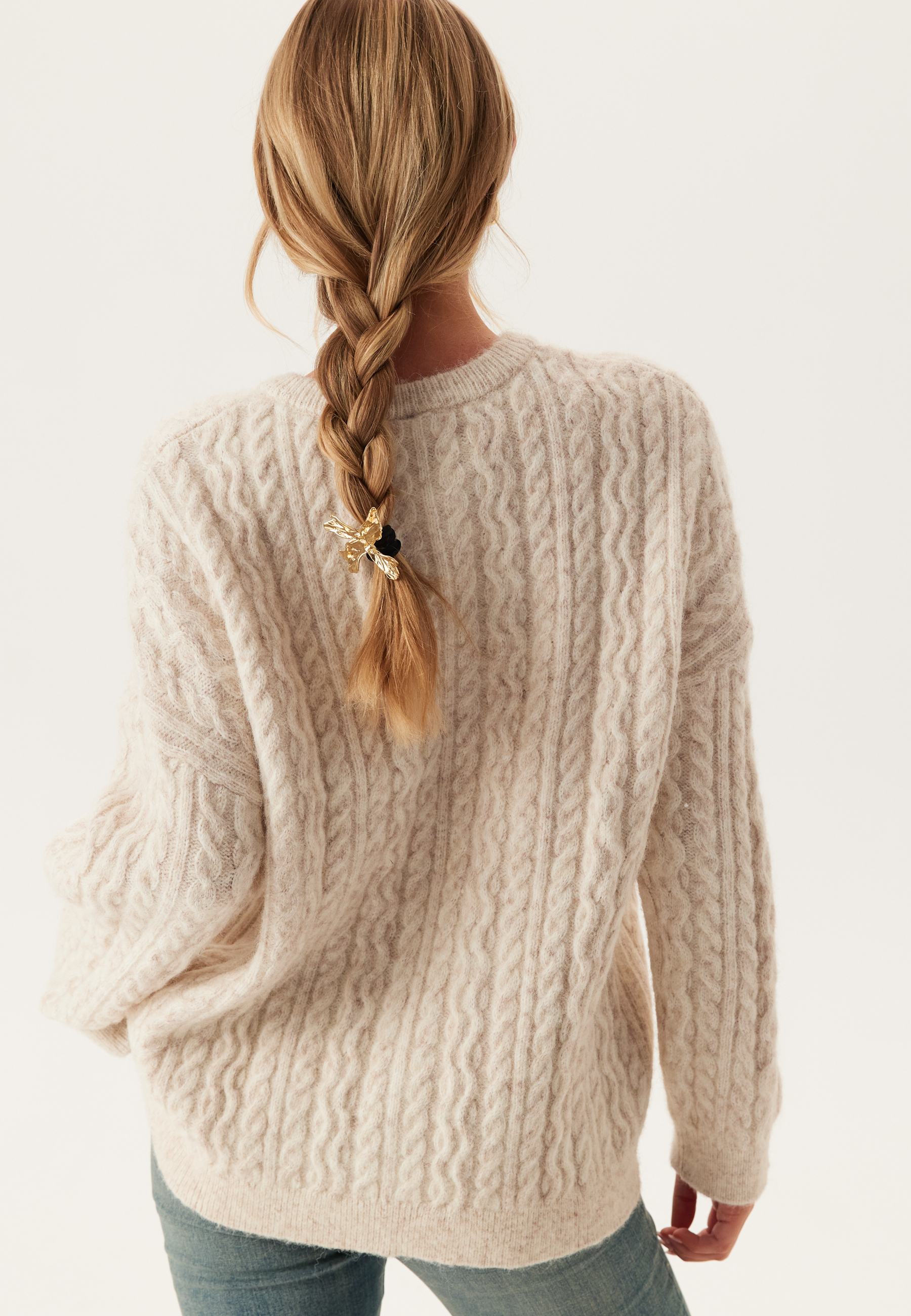 Pcjisa Ls O-neck Long Cabel Knit 4