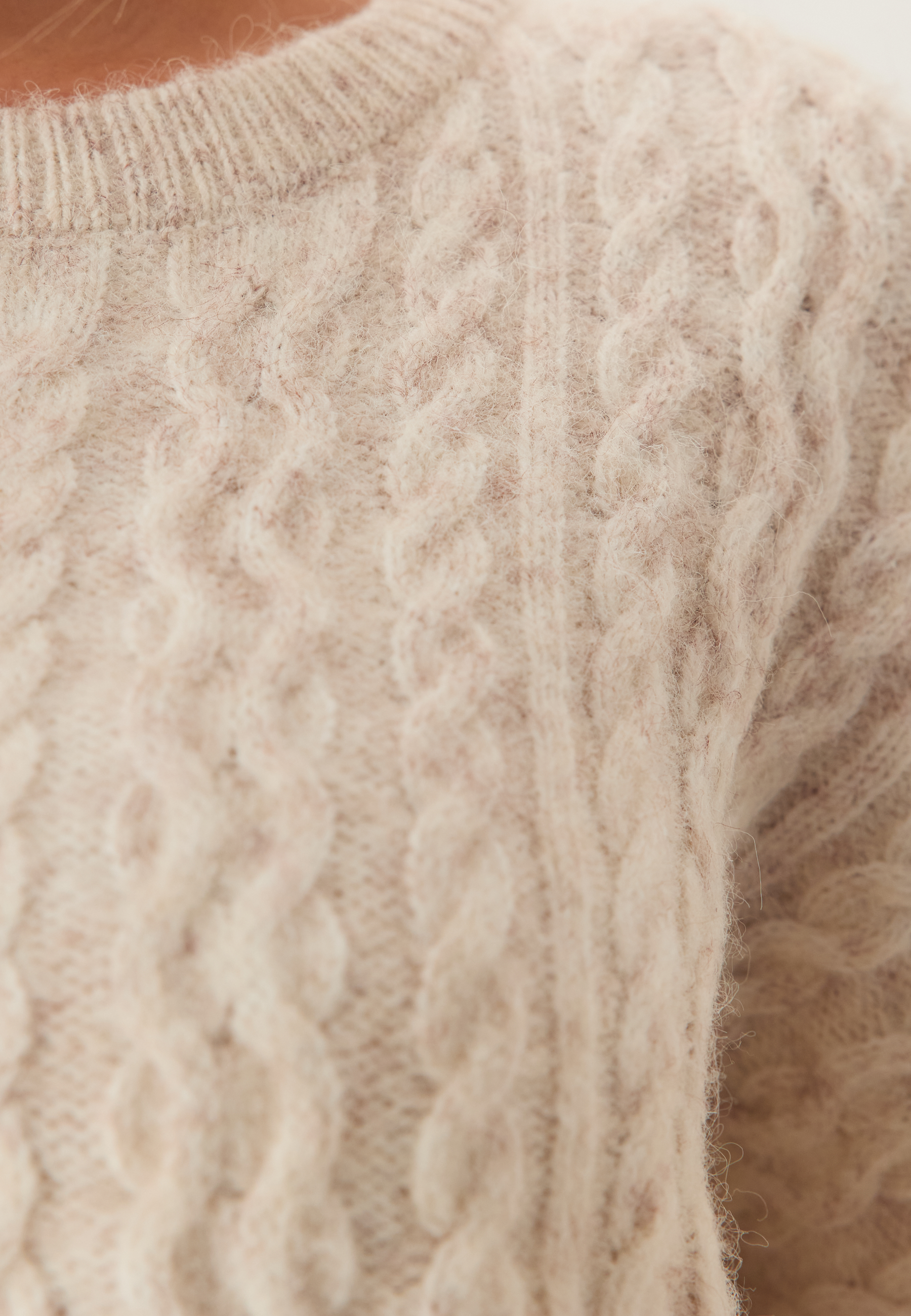 Pcjisa Ls O-neck Long Cabel Knit 5