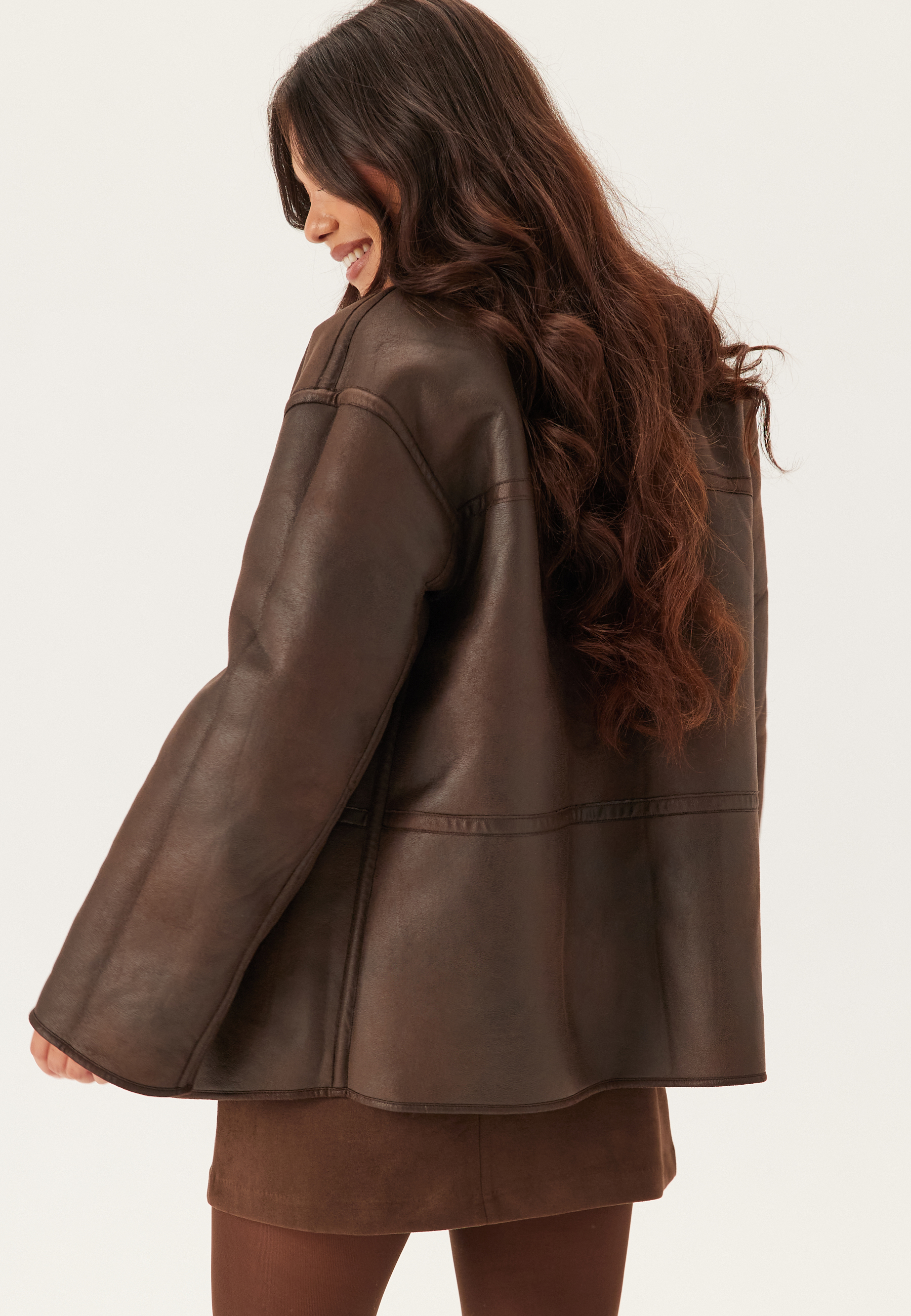Pcjulie Reversible Teddy Coat 6