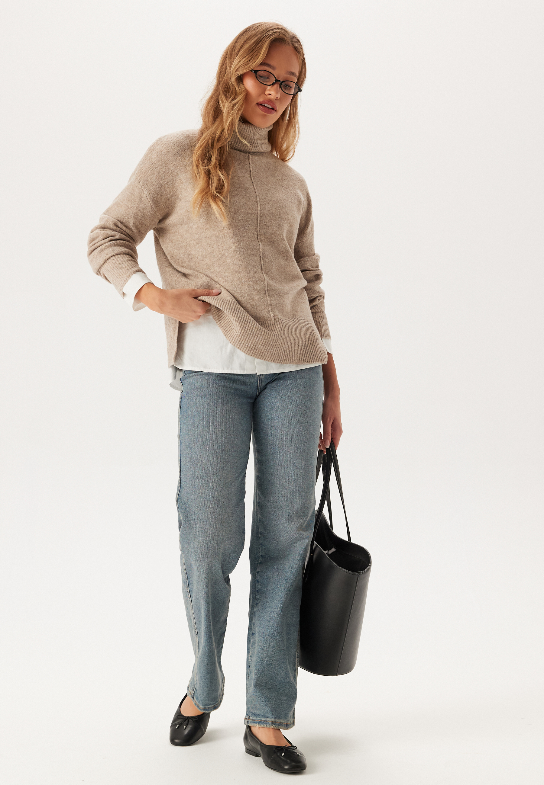 Pcmalou Ls Rollneck Knit 2