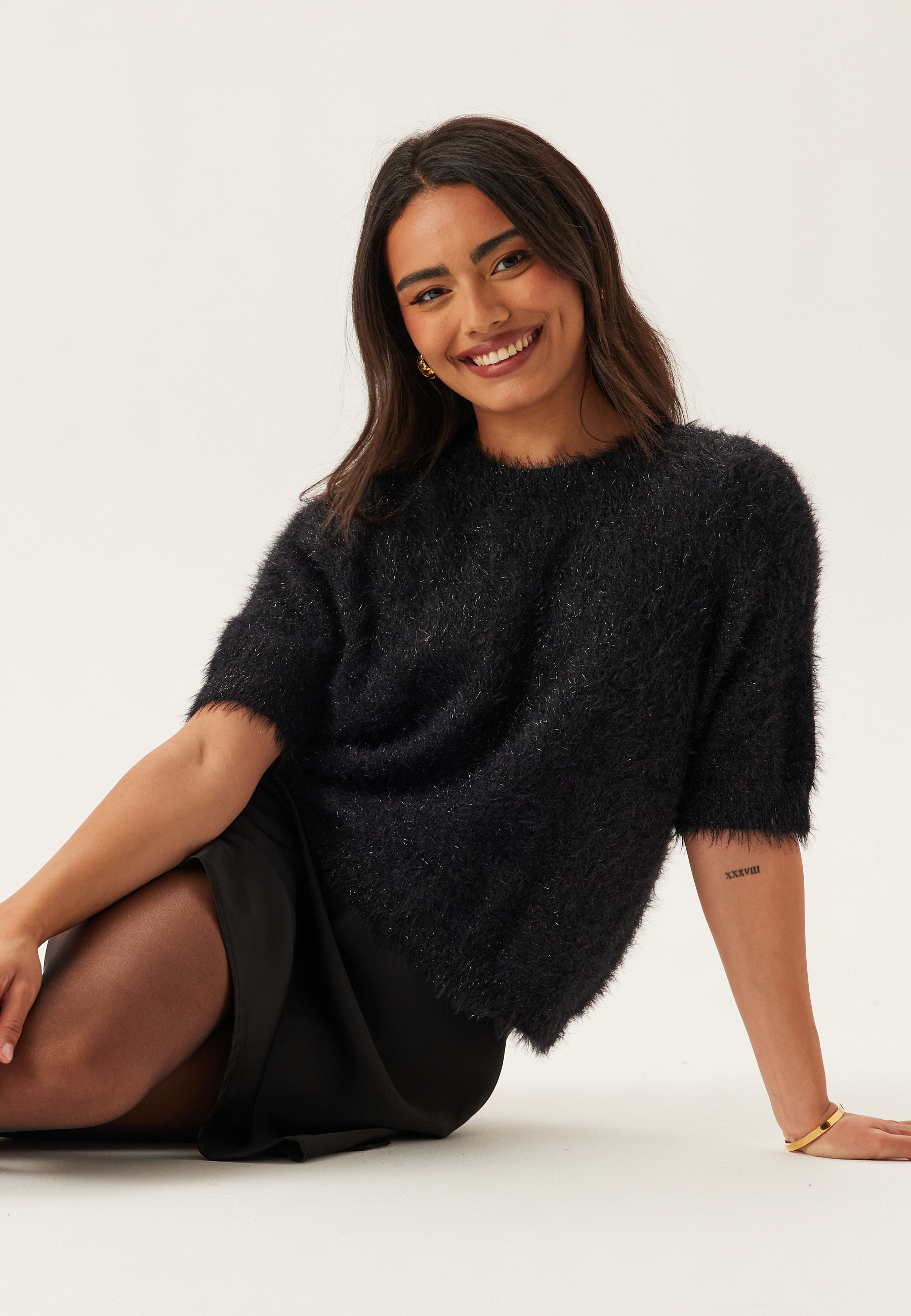 Pcmie Ss O-neck Knit 1