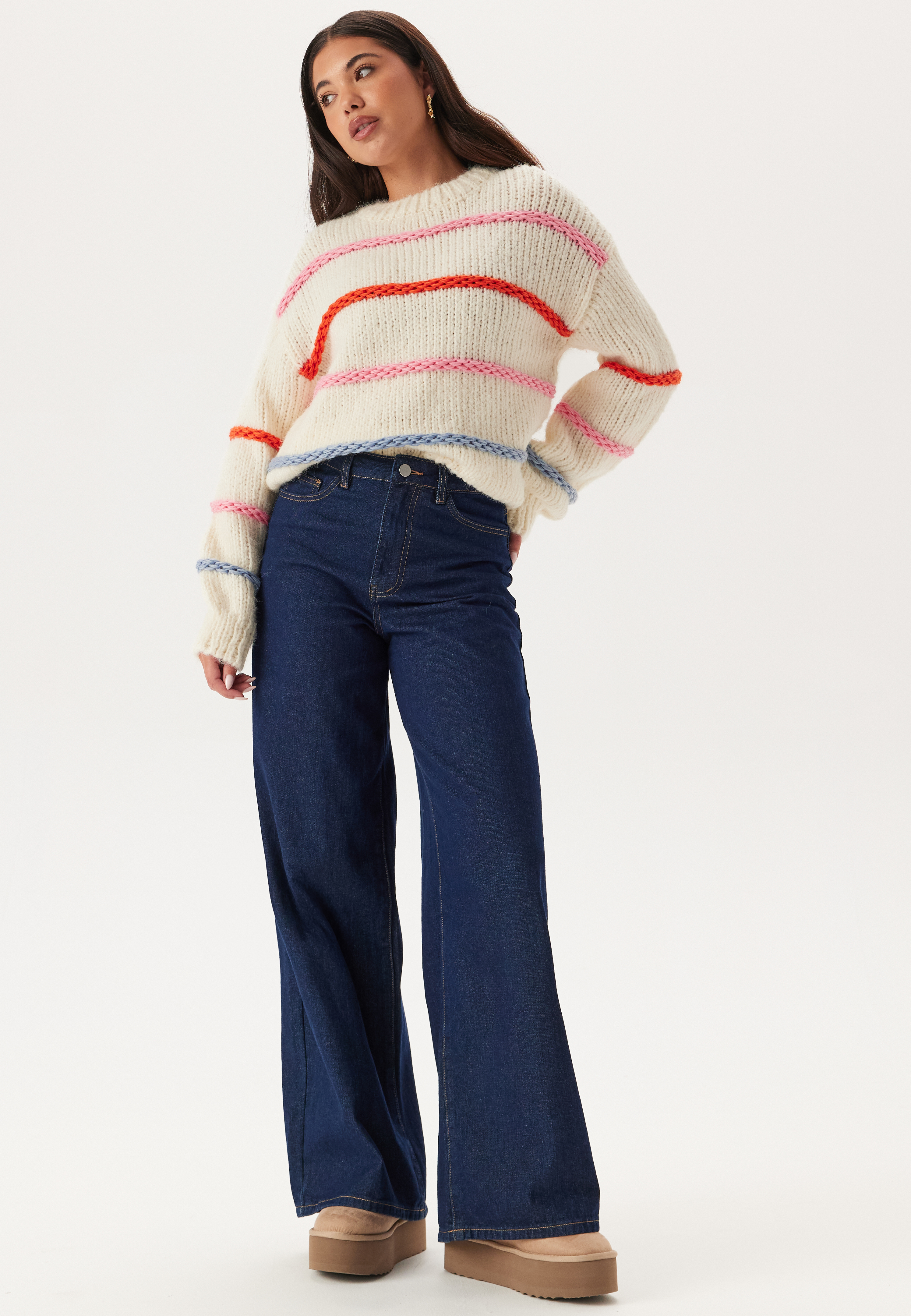 Pcnavine Ls O-neck Knit 2