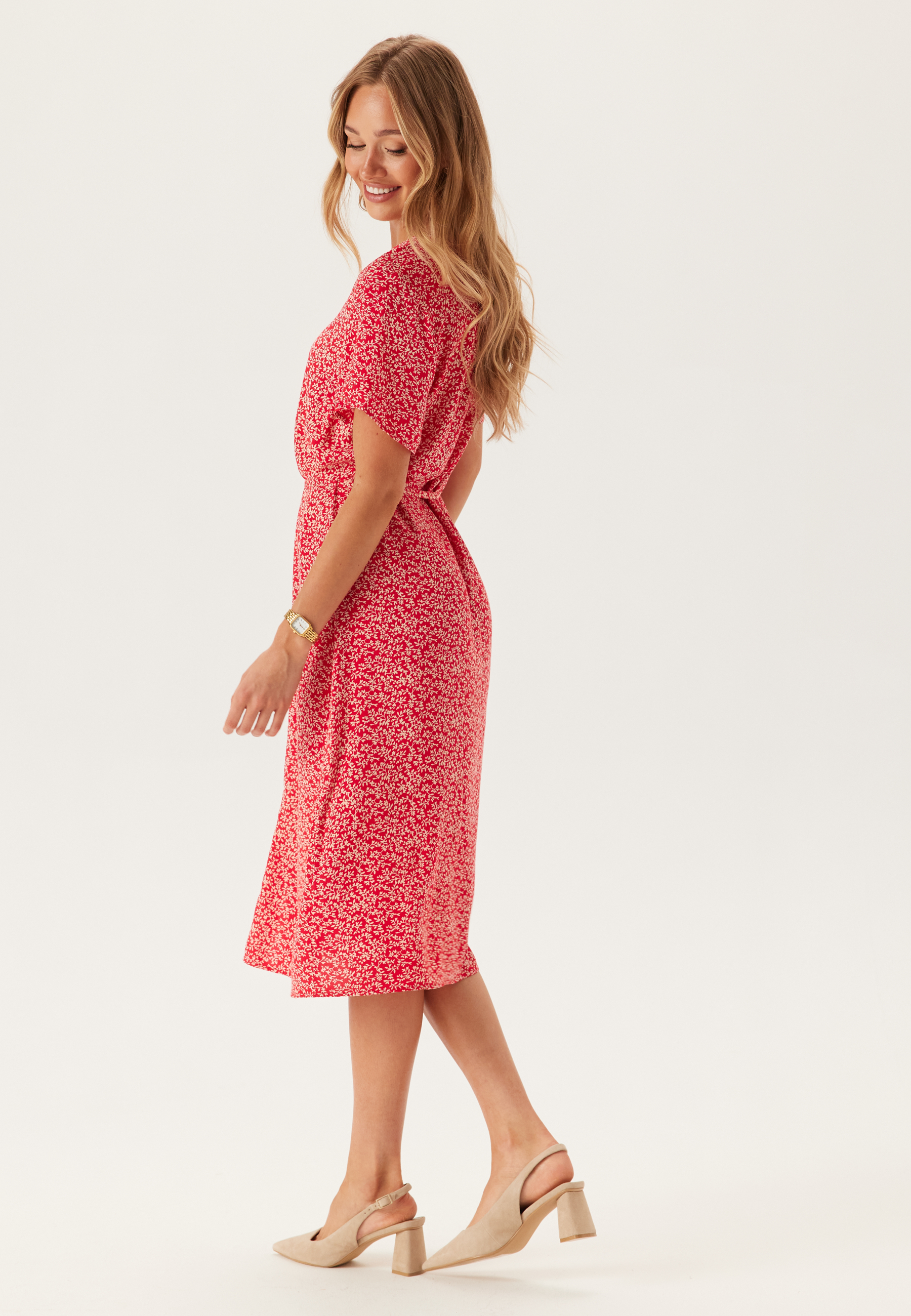 Pcnya Ss V-neck Midi Dress 2