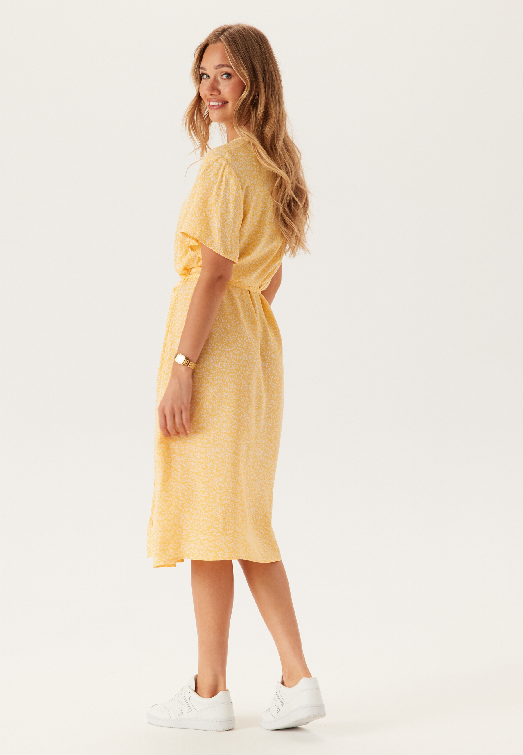 Pcnya Ss V-neck Midi Dress 8