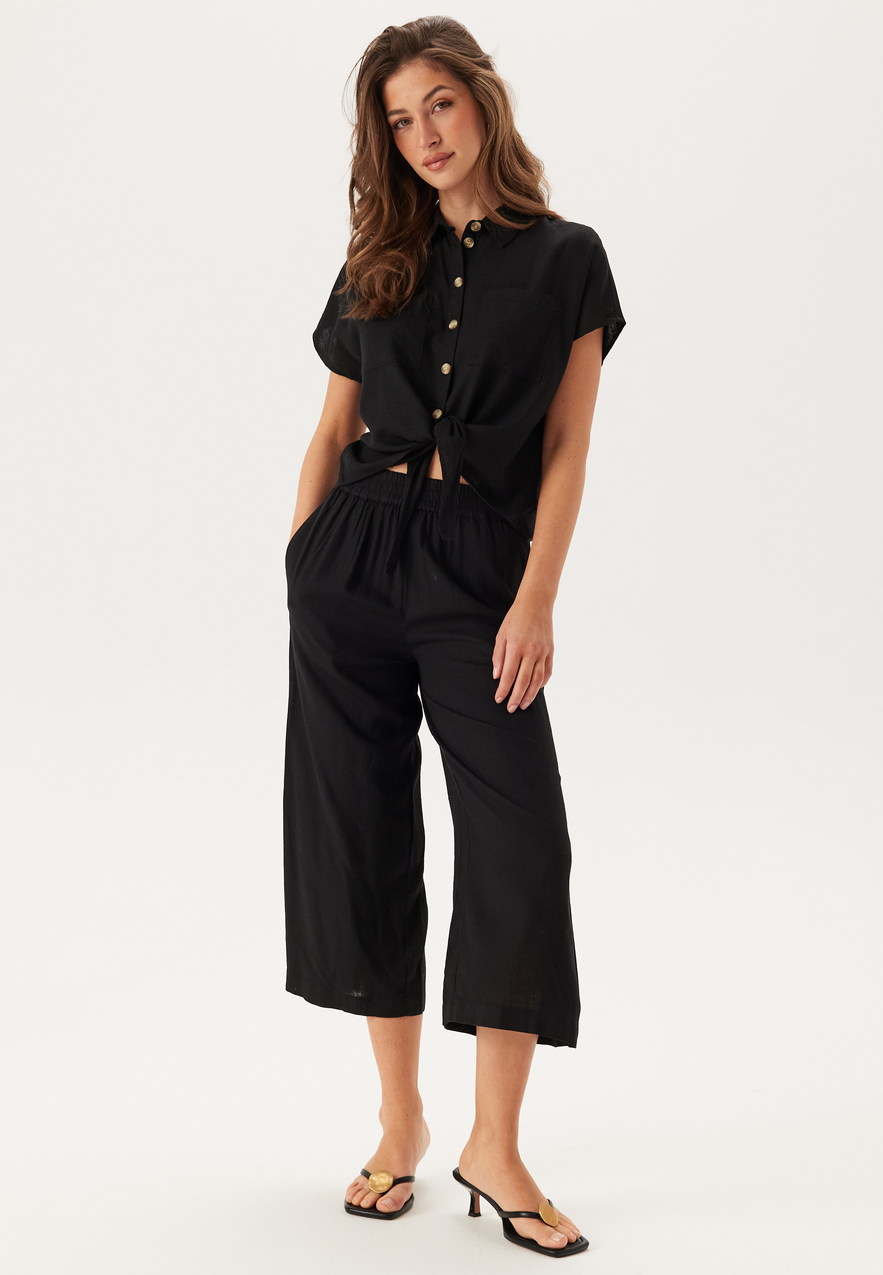 Pcpia Ss Tie Shirt Wvn Noos 2