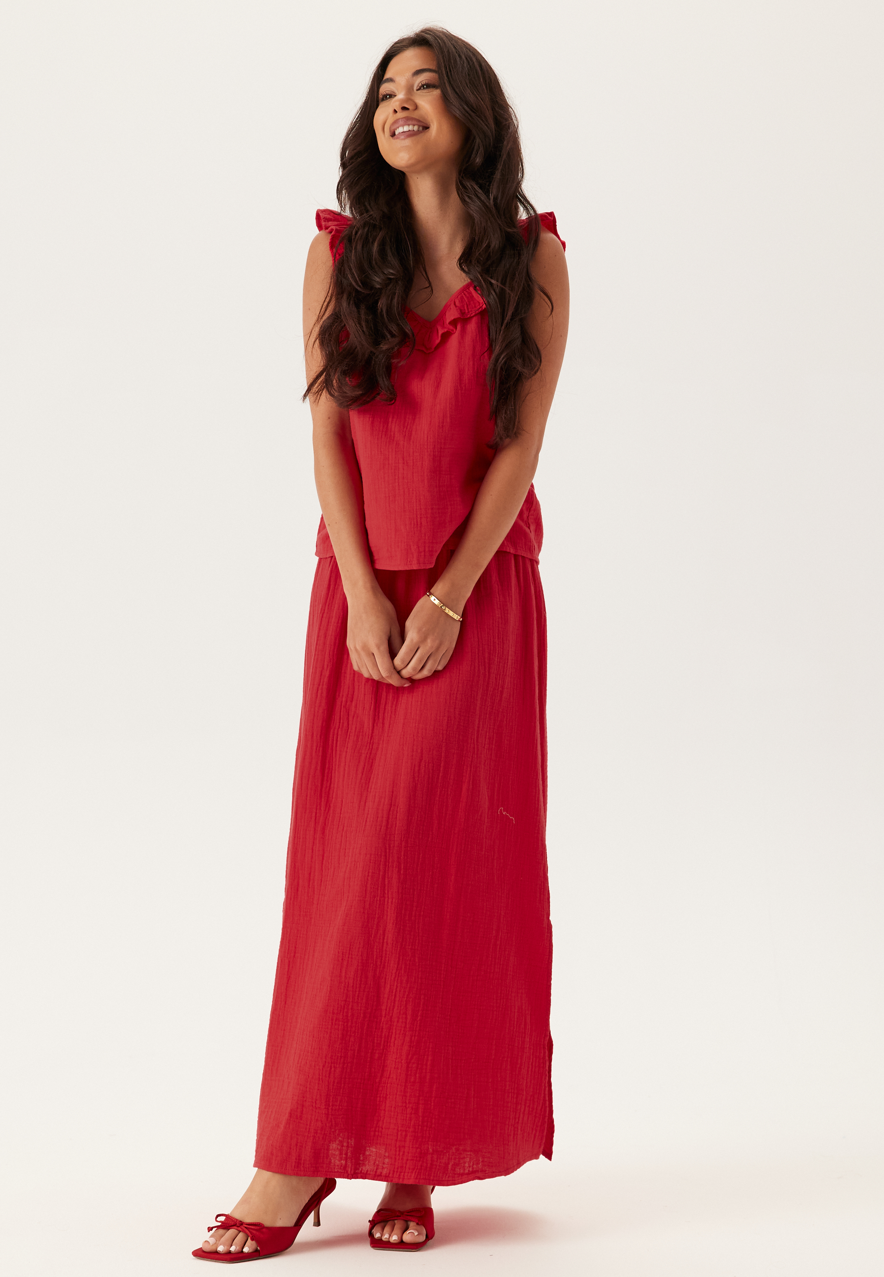 Pcsastina Hw Maxi Slit Skirt 2