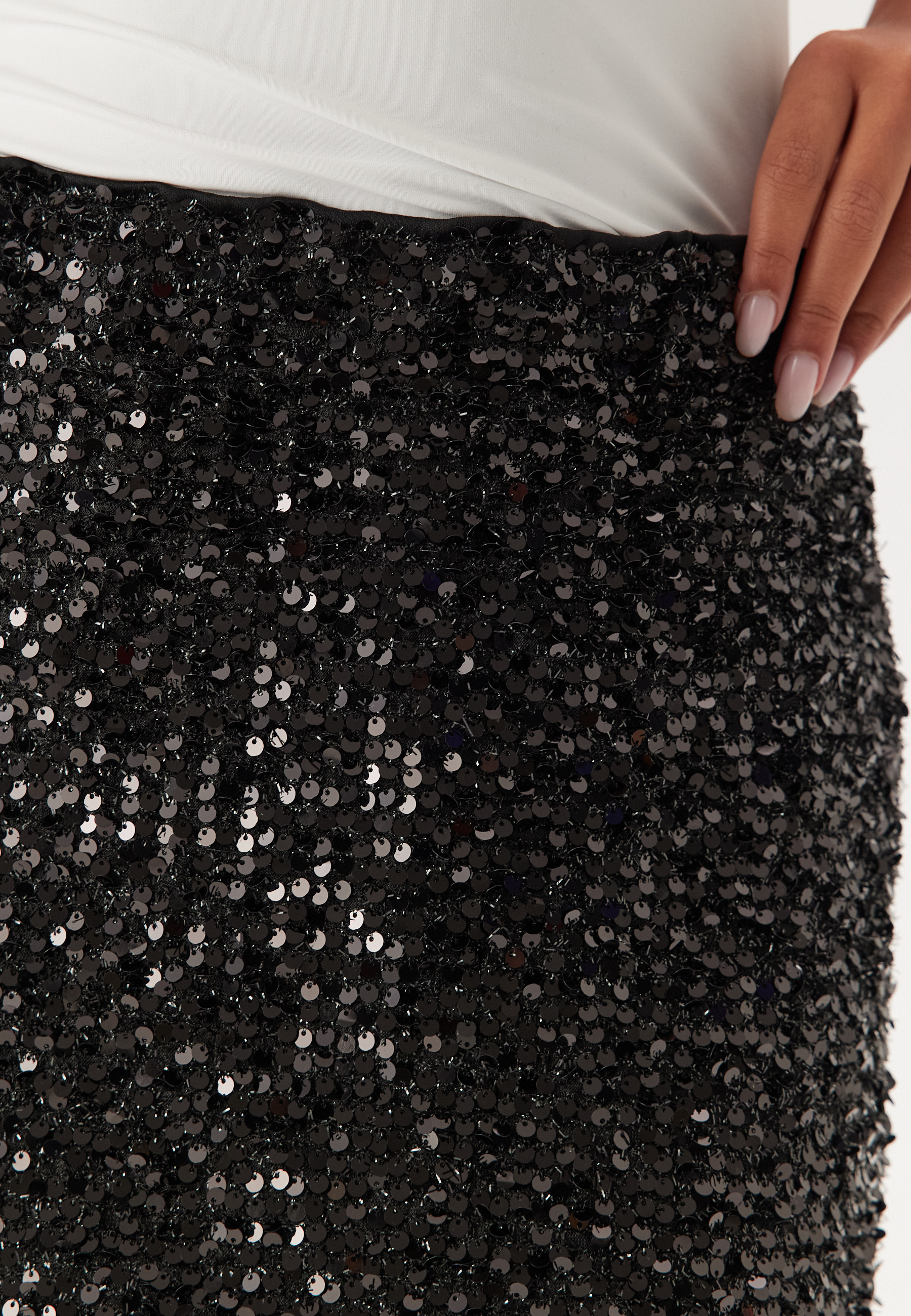 Pcserena Sequin Hw Midi Skirt 2