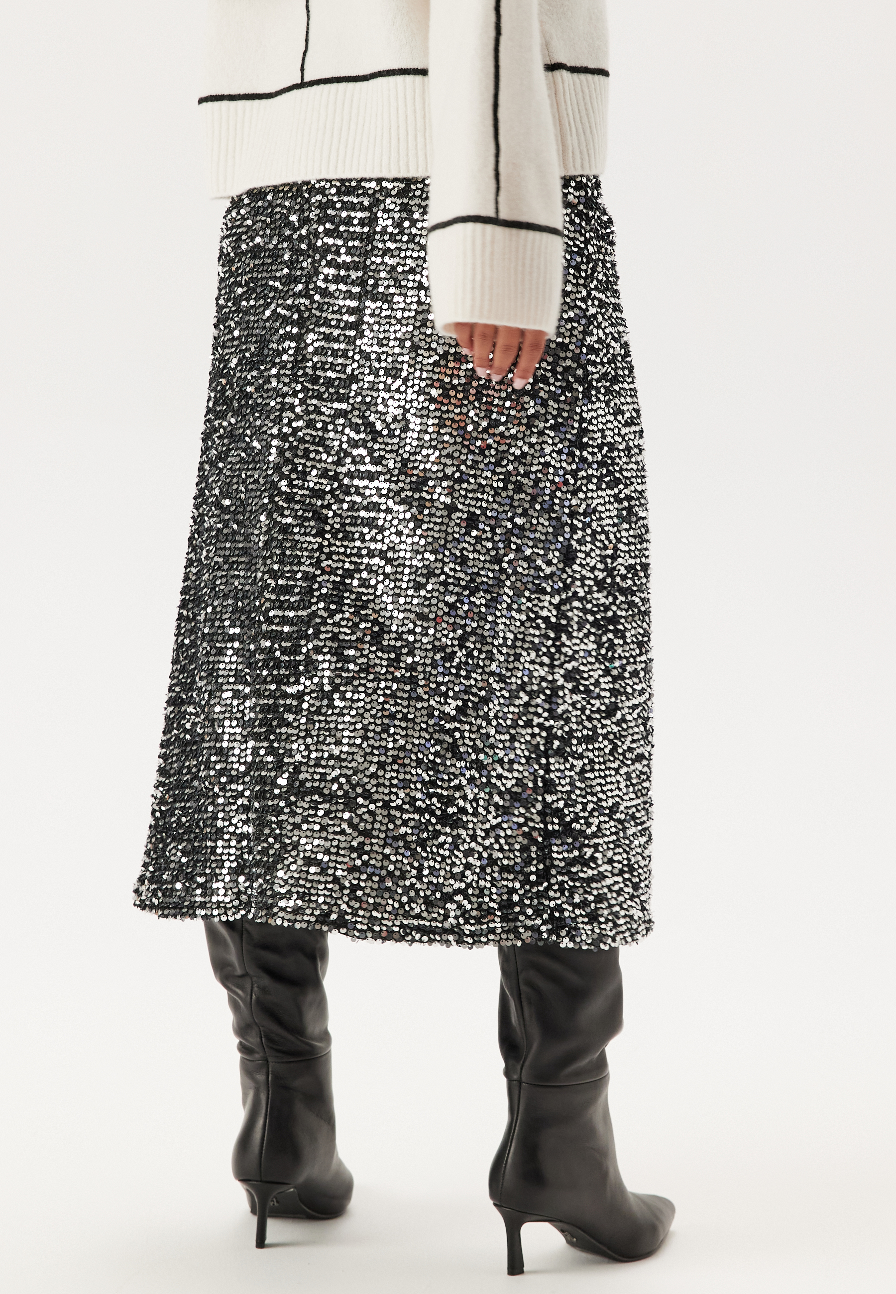 Pcserena Sequin Hw Midi Skirt 2