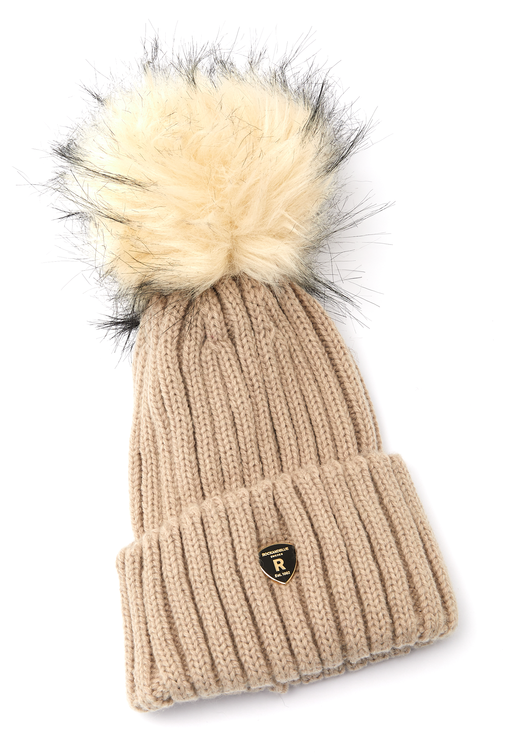 Alternativ bild 1 för ROCKANDBLUE Pom Pom Hat Natural Onesize