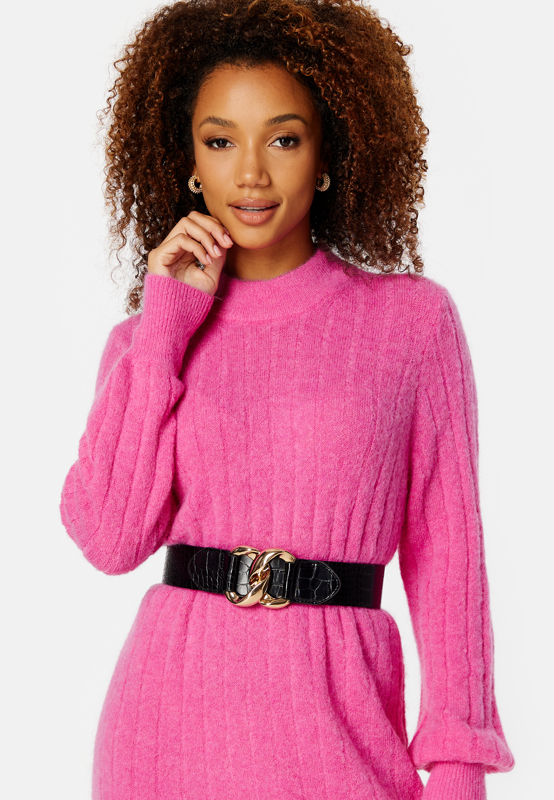 Glowie LS Knit O-Neck Dress 3