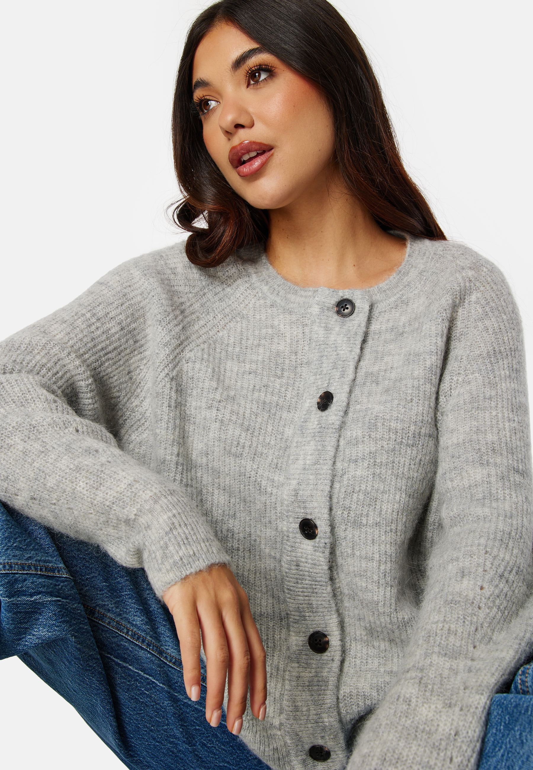 Selected Femme Lulu Knit Cardigan - Grå