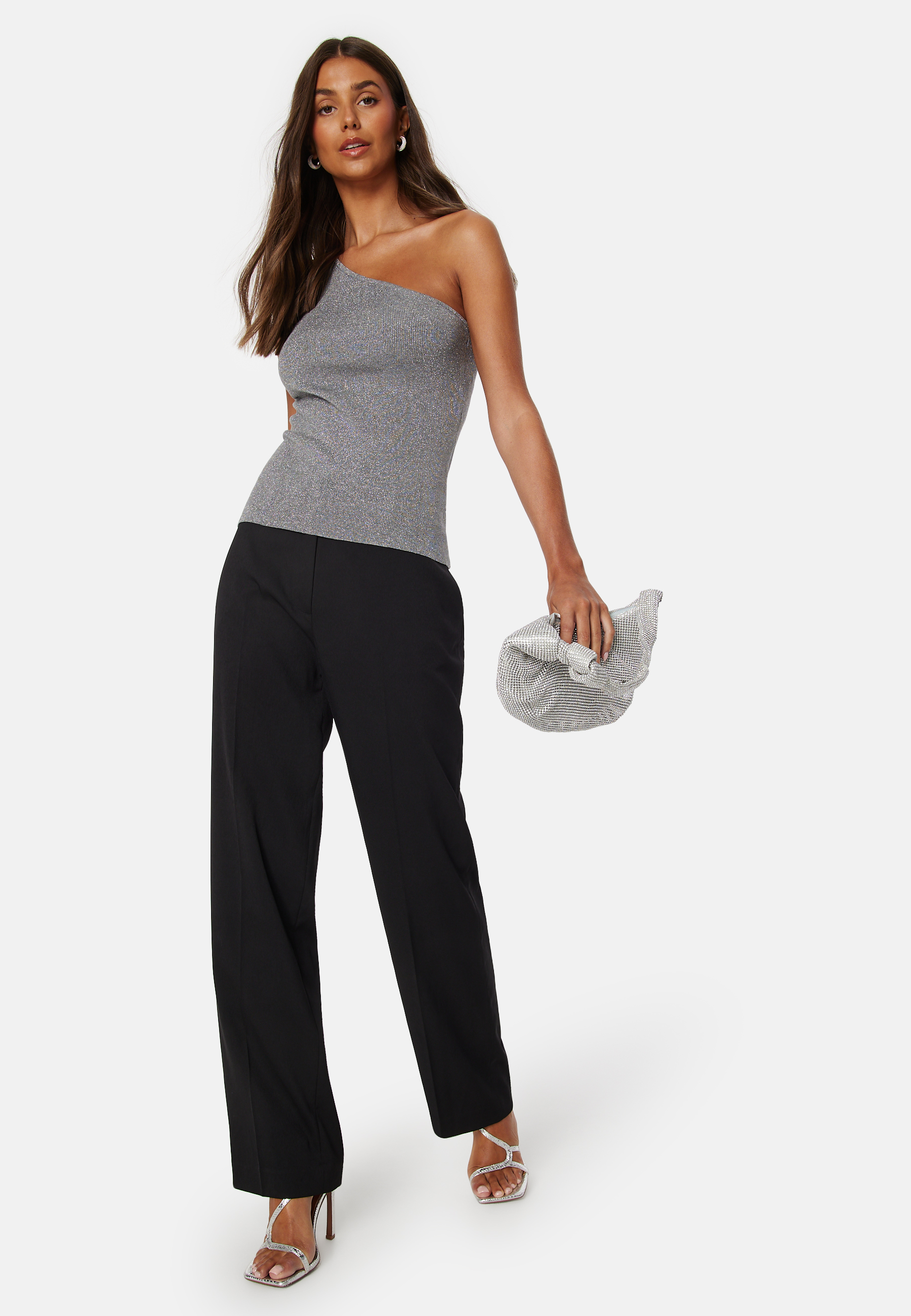 Lura Lurex One Shoulder Knit Top 2