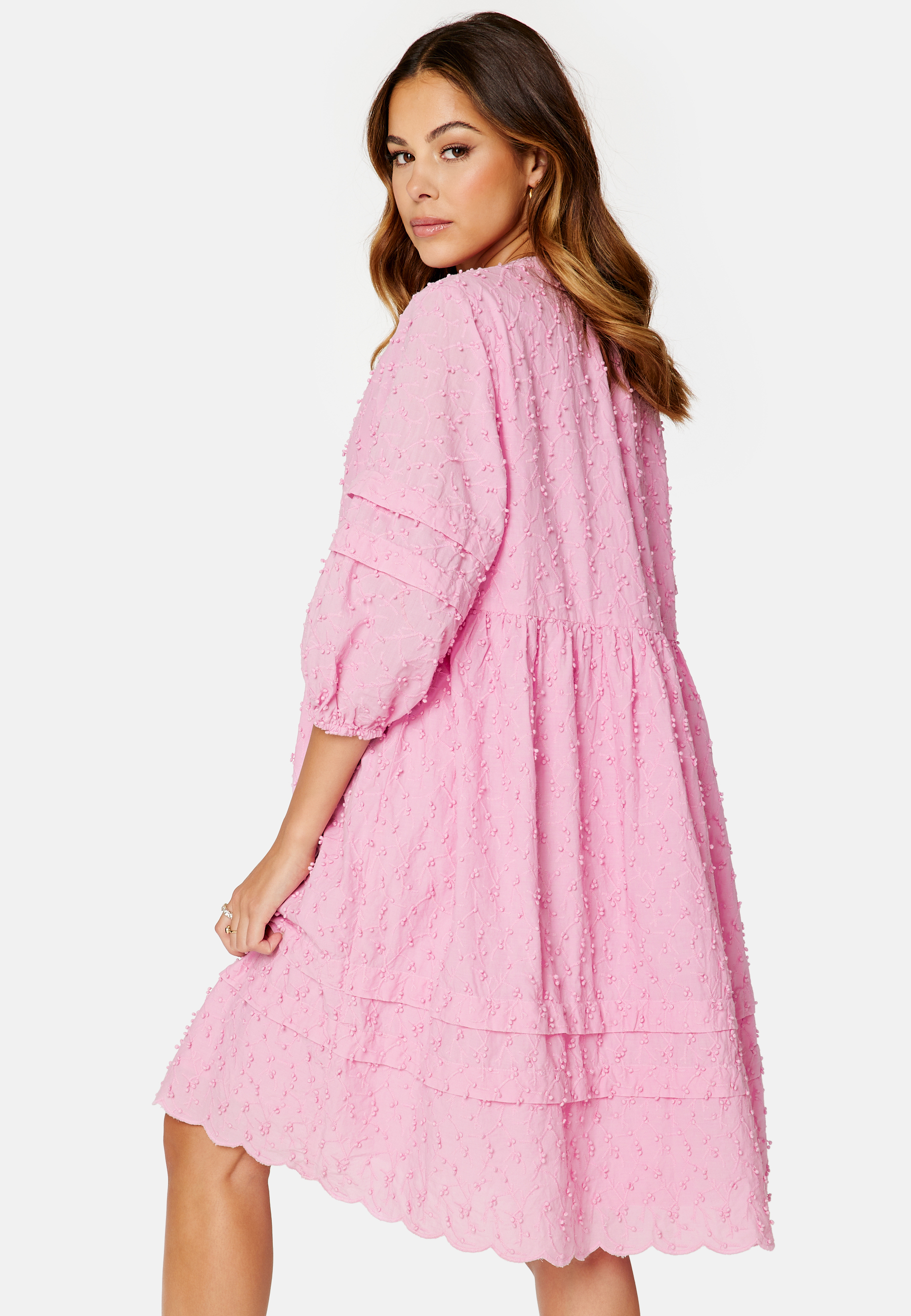 Minja 3/4 Broderi Knee Dress 2
