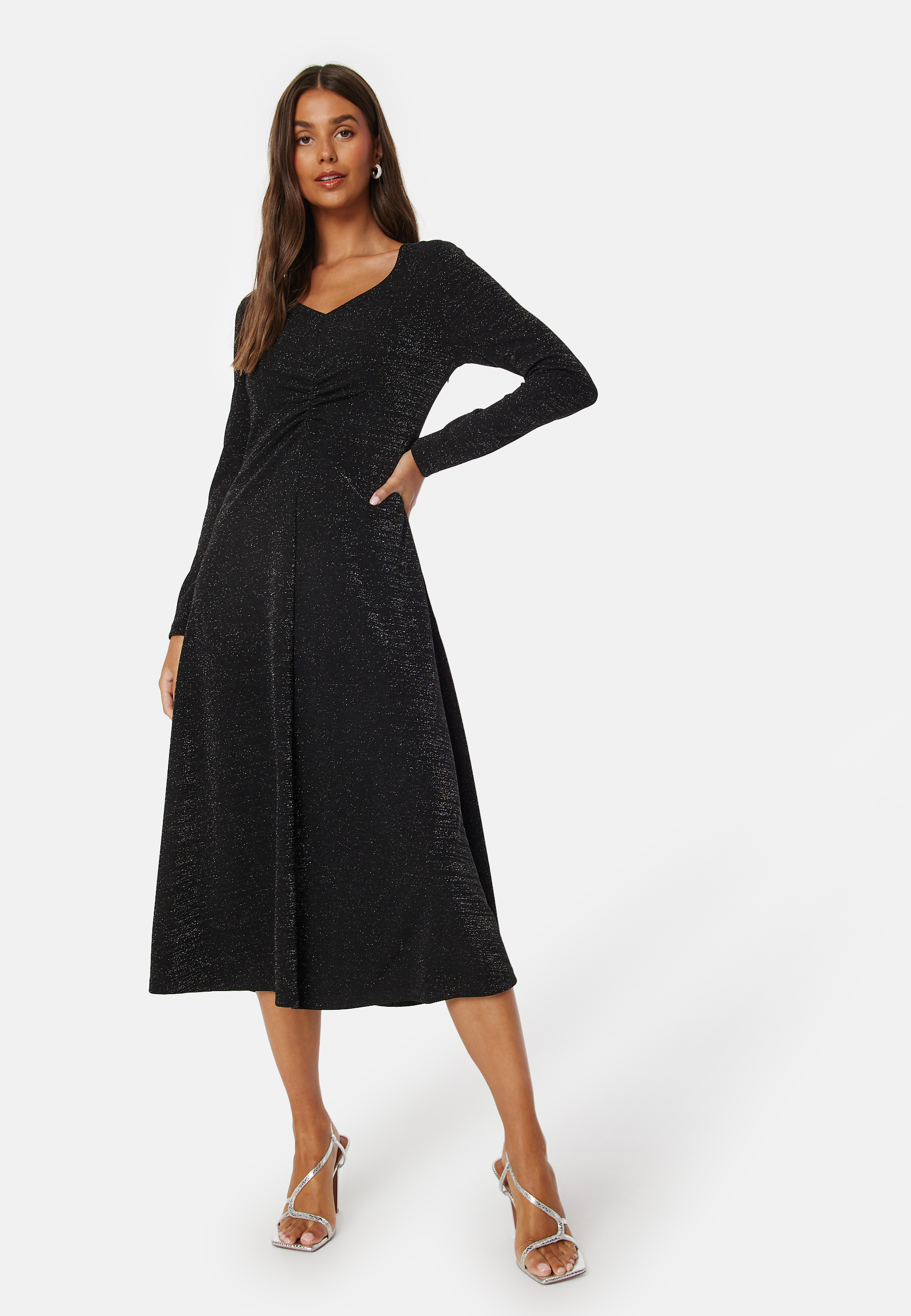 Rue LS Midi Glitter Dress