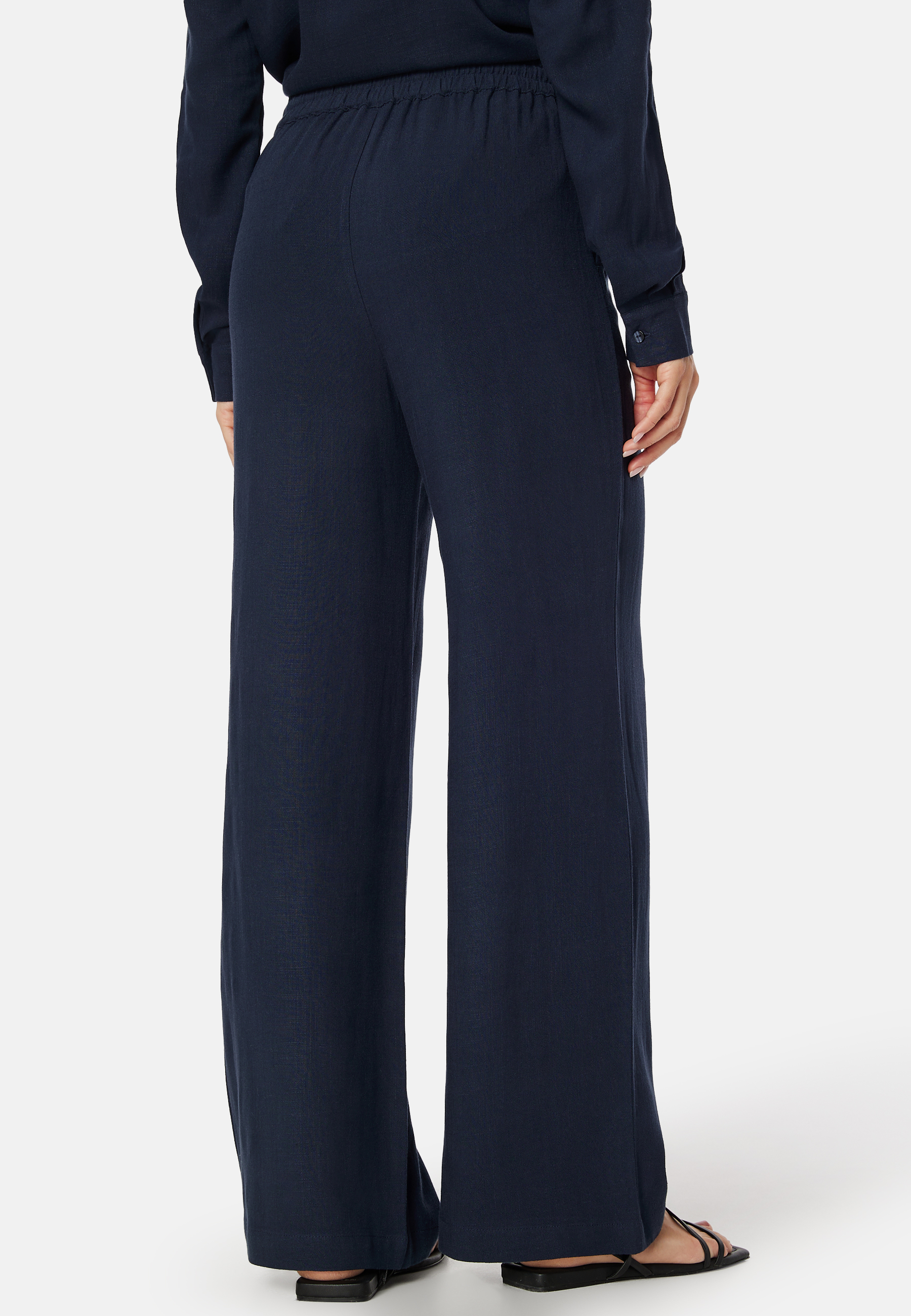 Alternativ bild 1 för SELECTED FEMME Sflviva-Gulia HW  Linen Pant Dark Sapphire 40