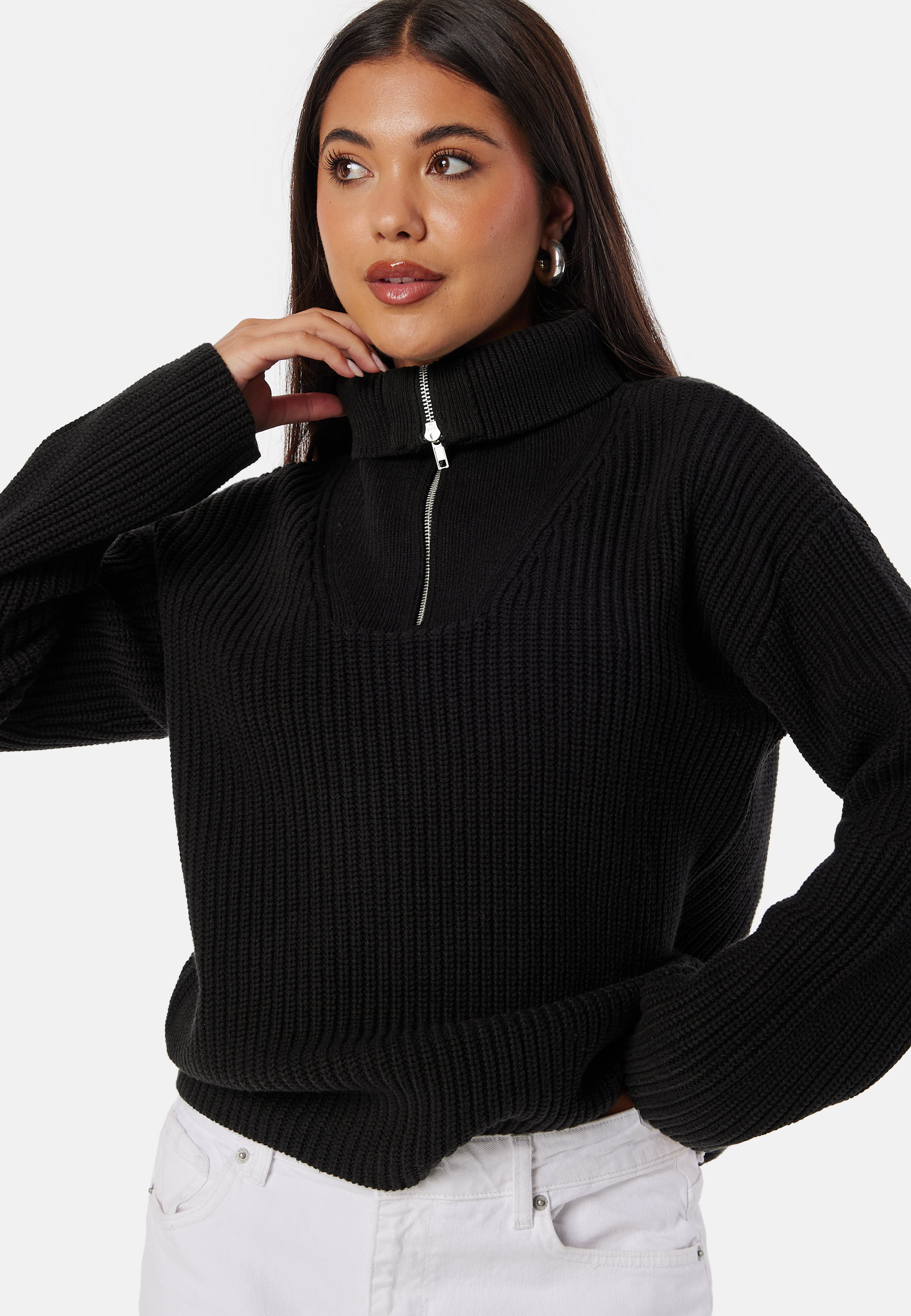 Slfbloomie Ls Knit Half Zip 2
