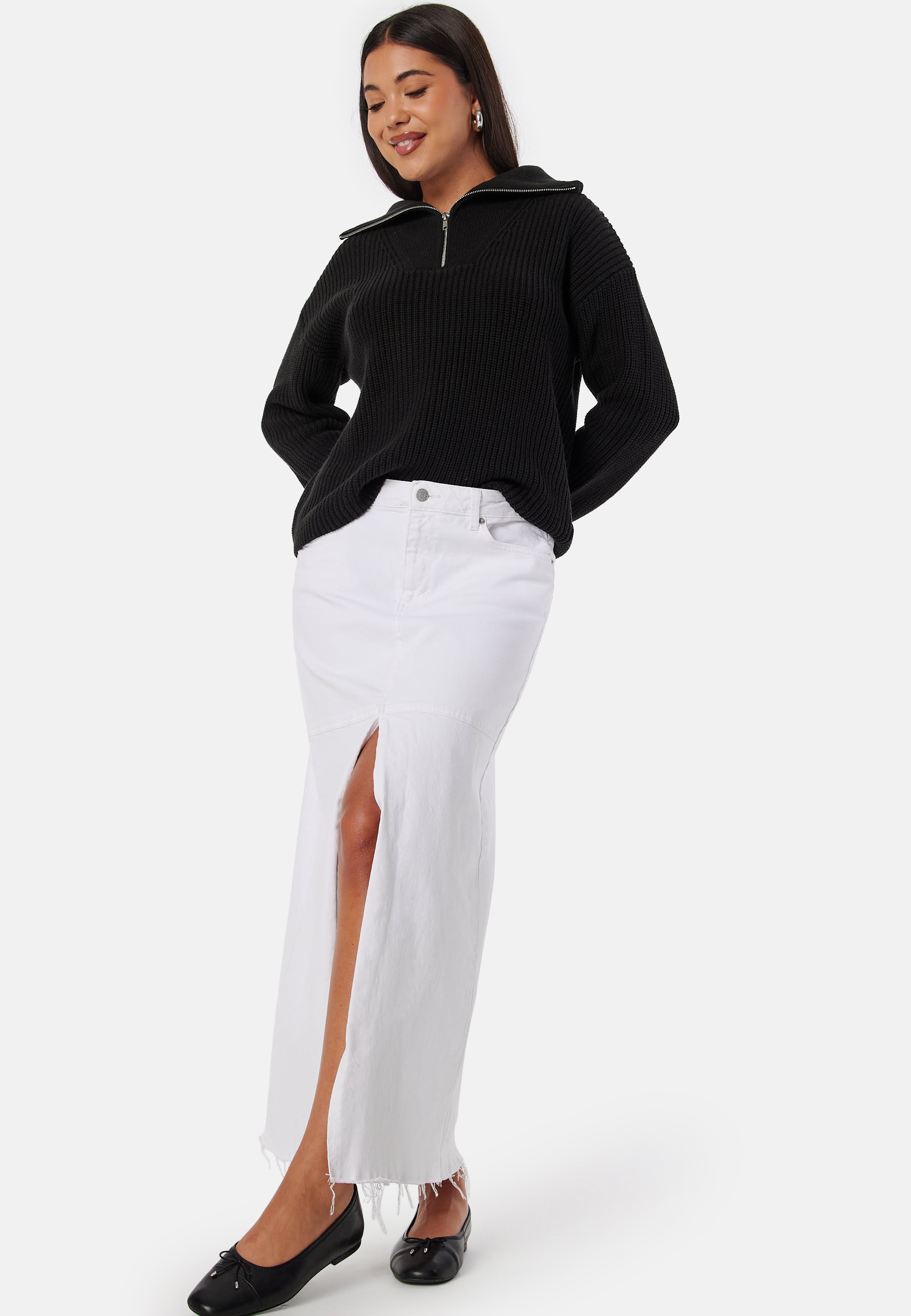 Slfbloomie Ls Knit Half Zip 3