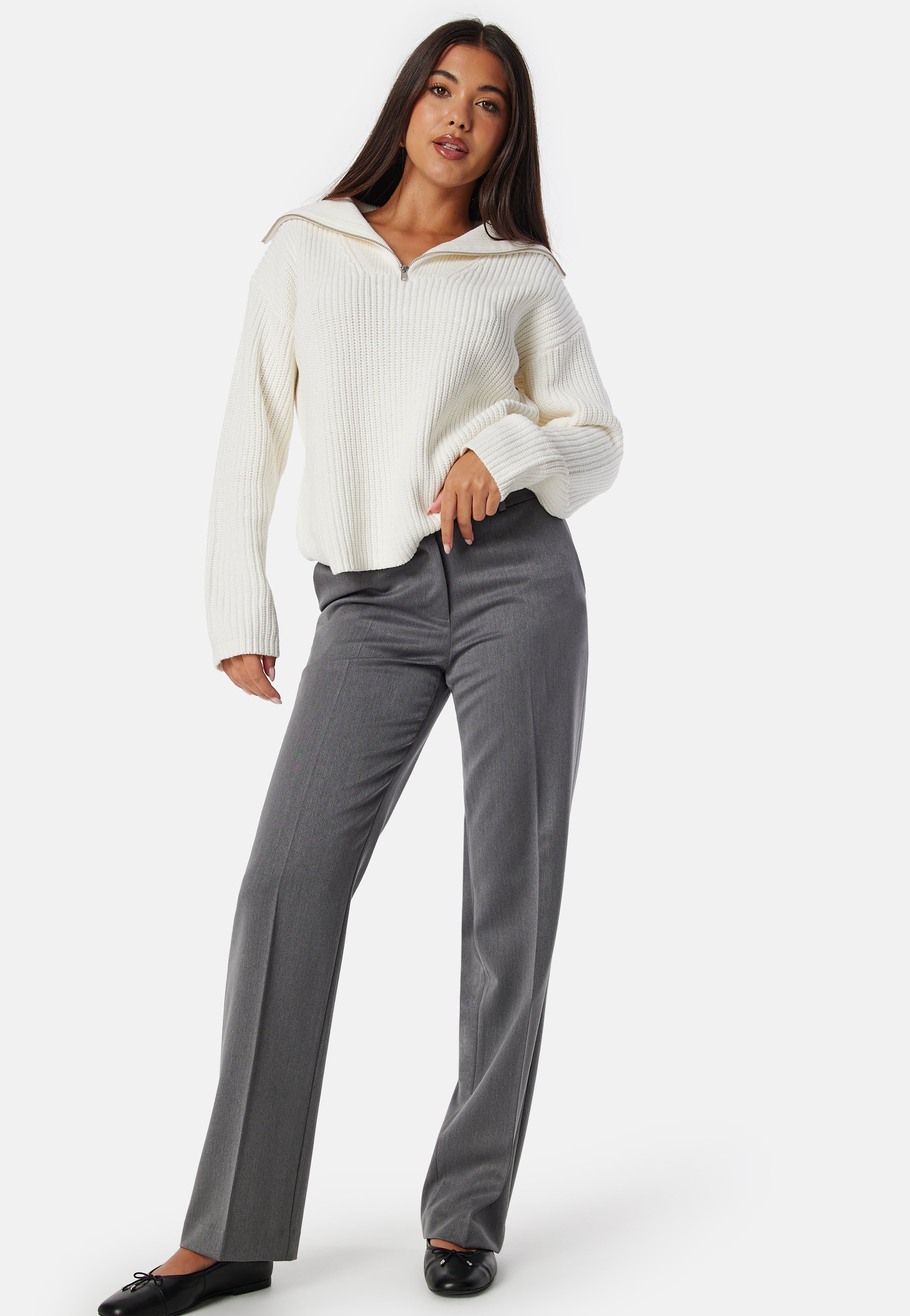 Slfbloomie Ls Knit Half Zip 2