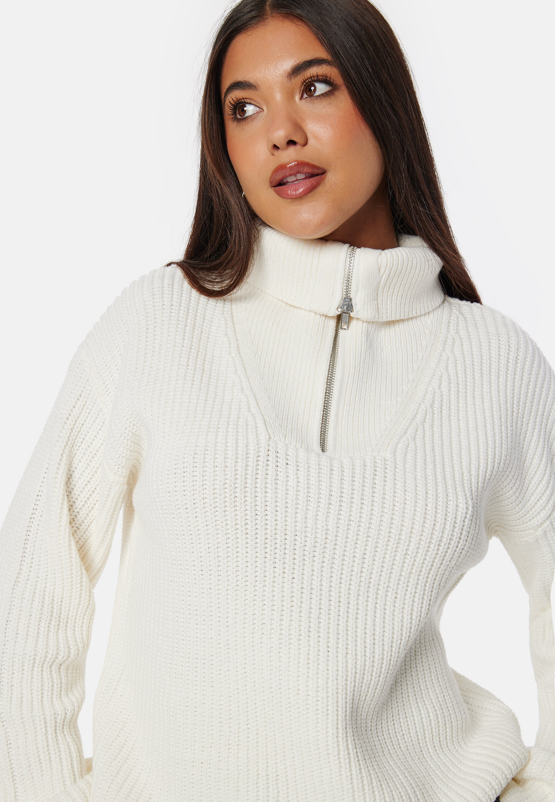 Slfbloomie Ls Knit Half Zip 3