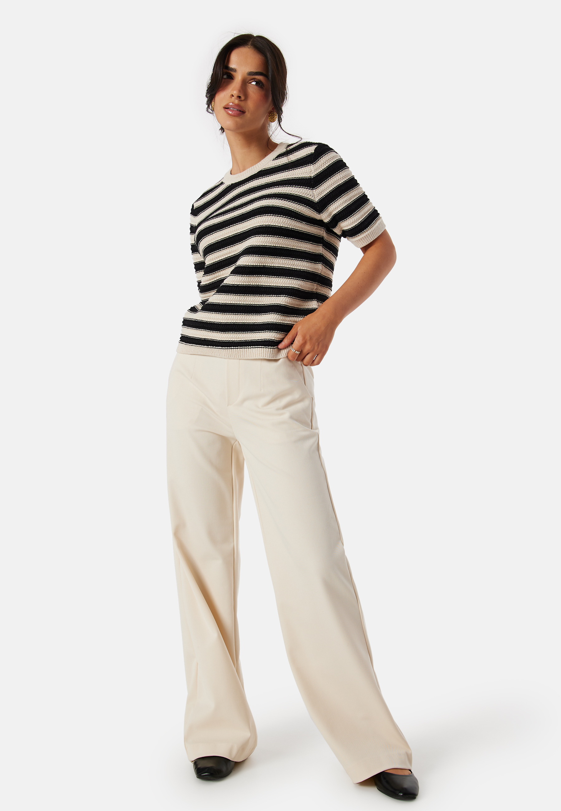 Slfdora SS knit O-Neck 2