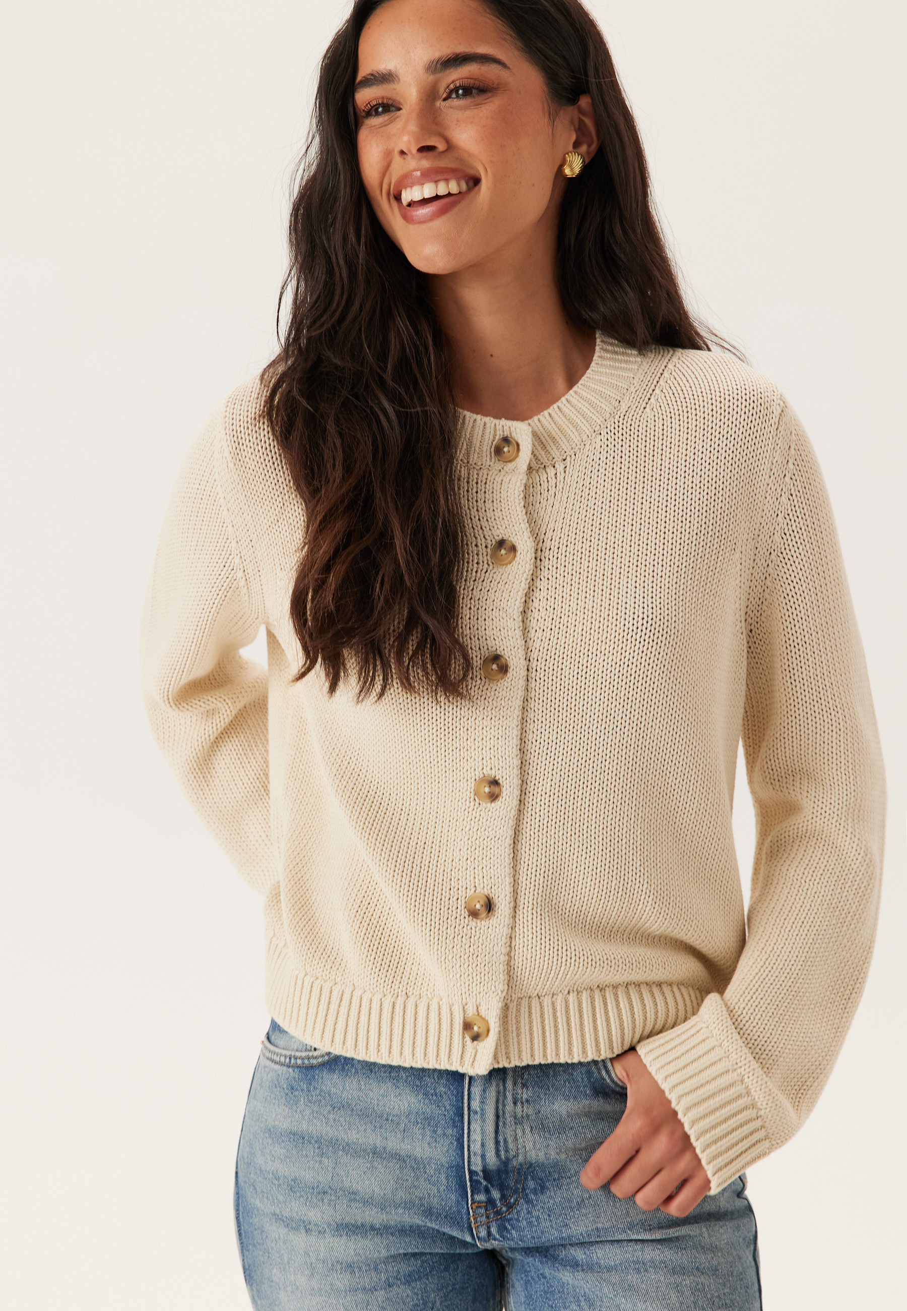 Slfivy Ls Knit O-neck Cardigan