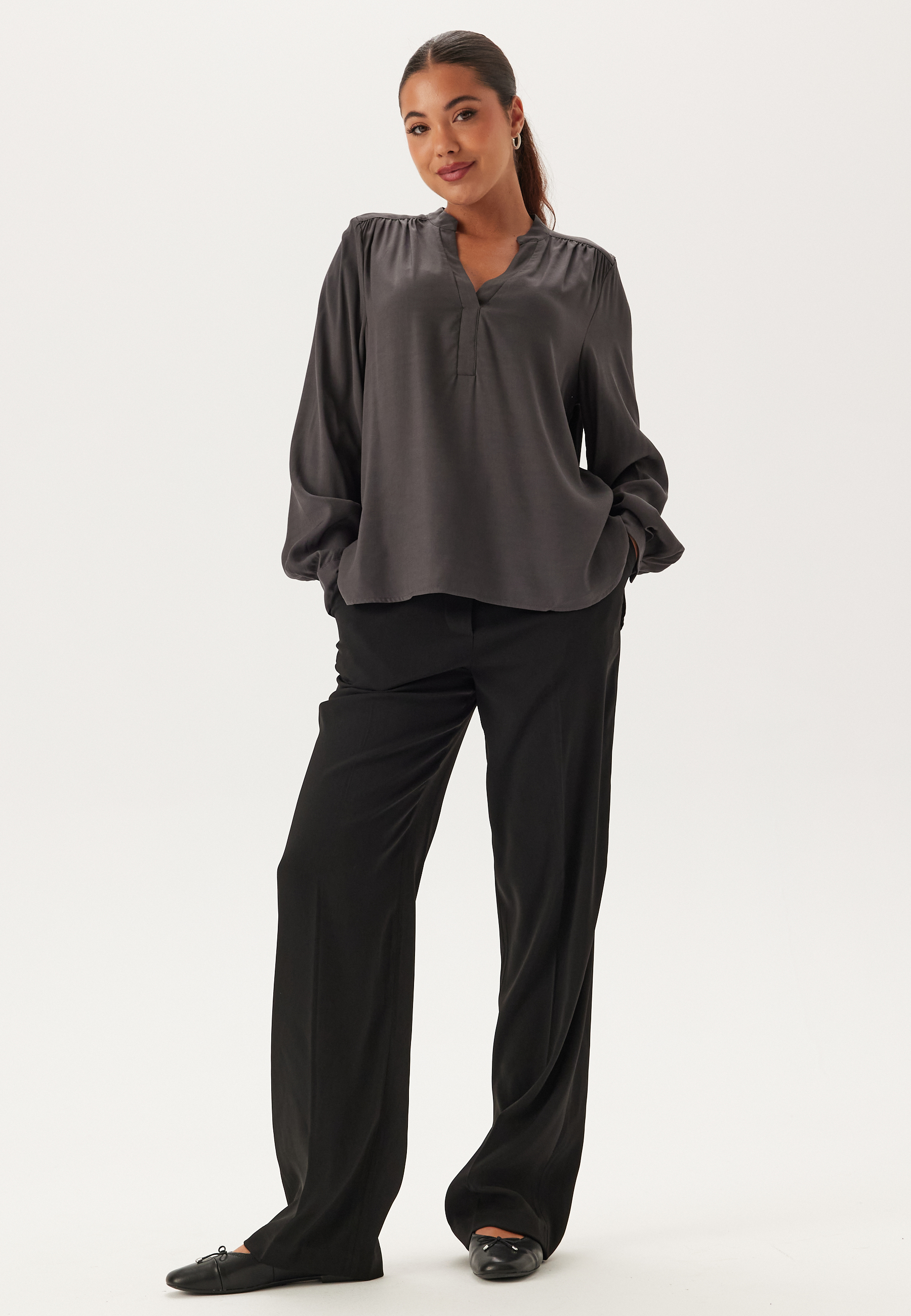Slfmaddi Ls V-neck Top 2