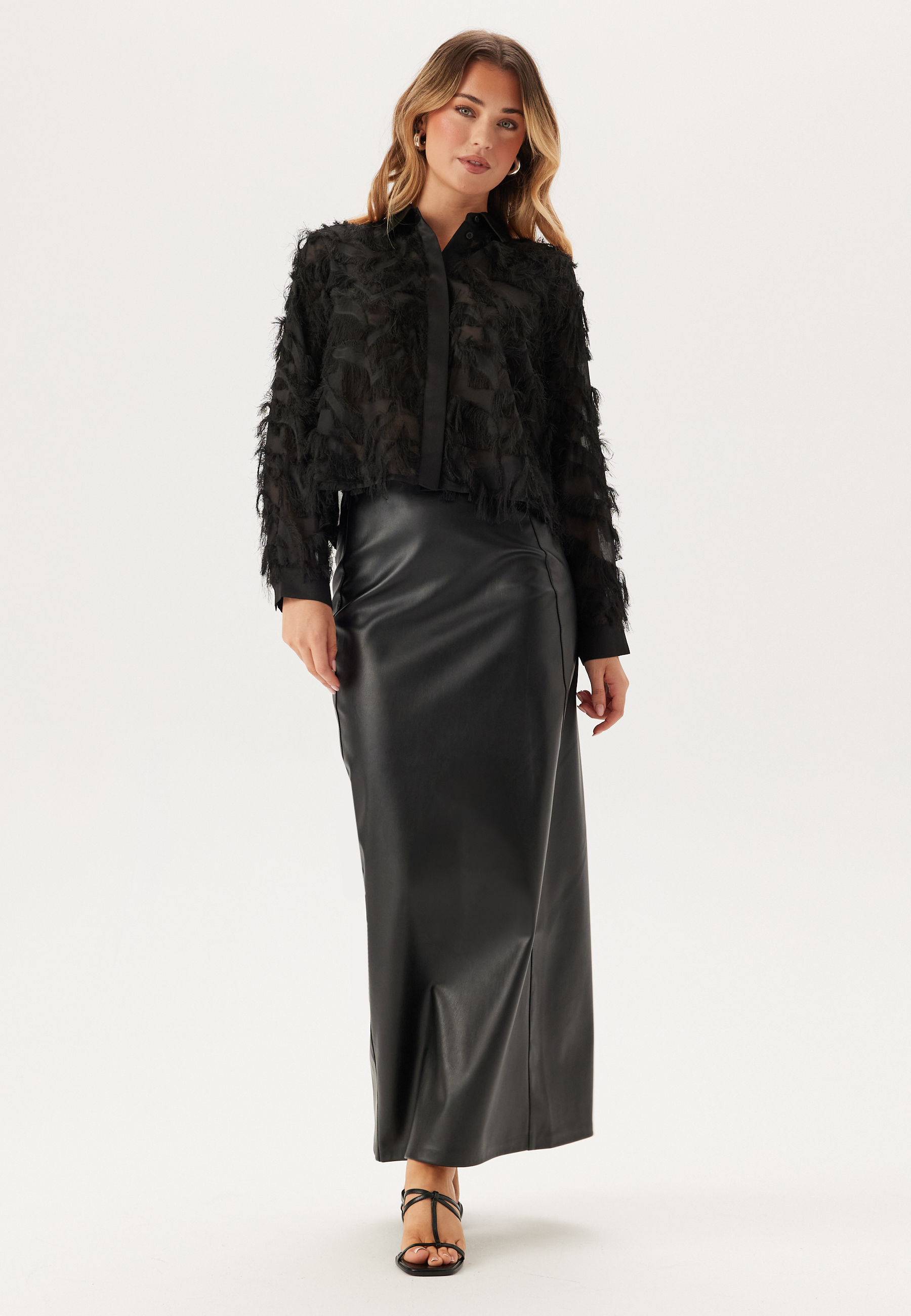 Slfmyline Ls Fluffy Cropped Sh 2