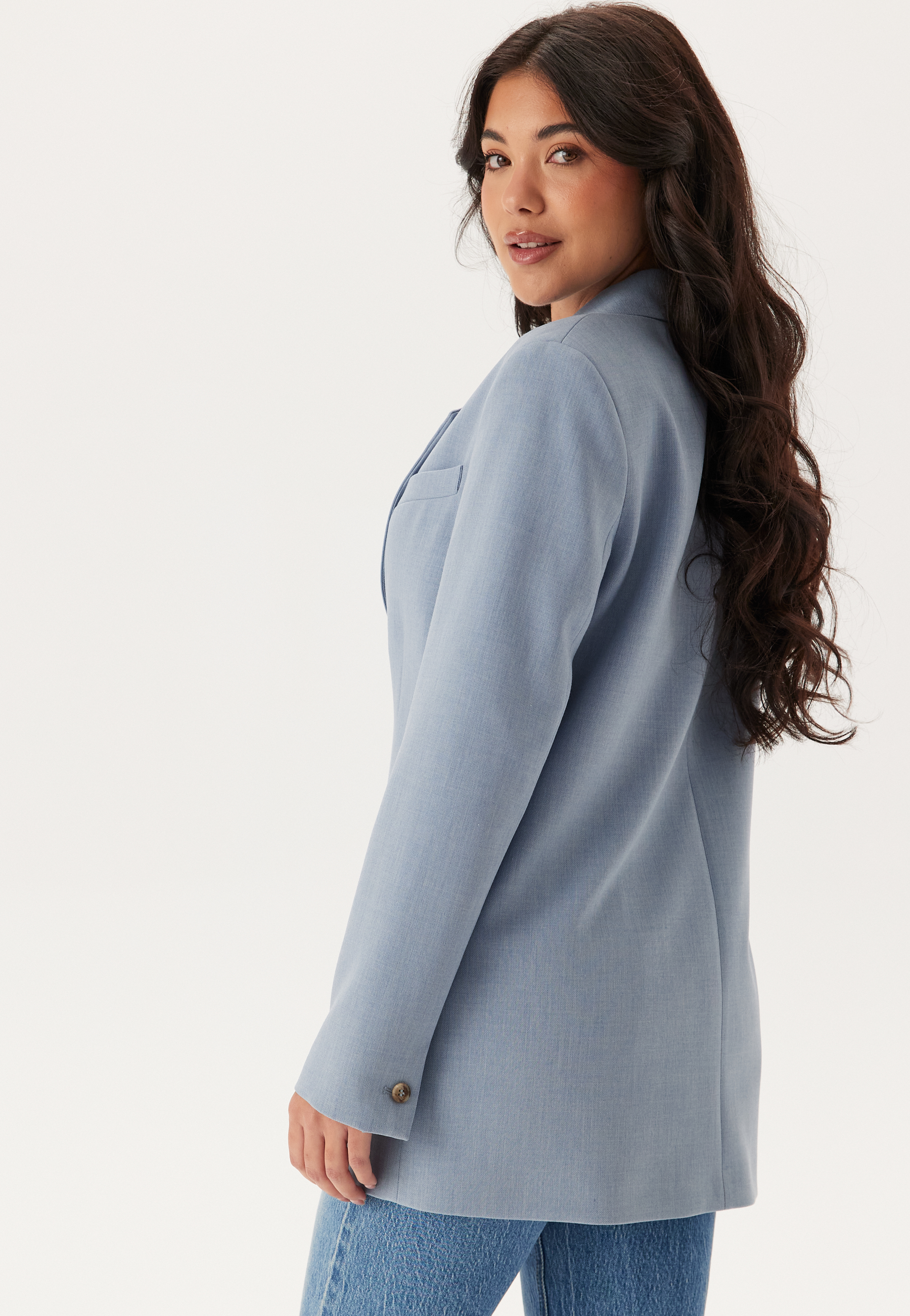 Alternativ bild 1 för Selected Femme - SLFRita-Freia LS Long Blazer - Blazer - Endless Sky Melange - 38