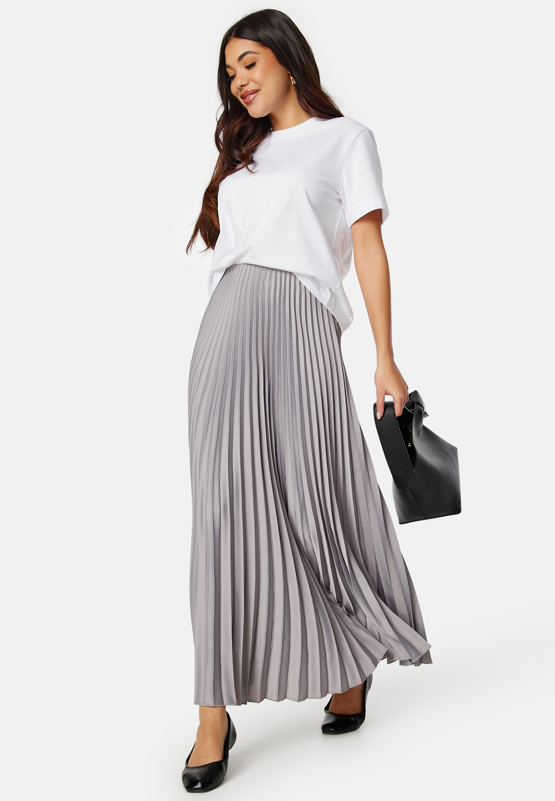 Slftina long plisse skirt