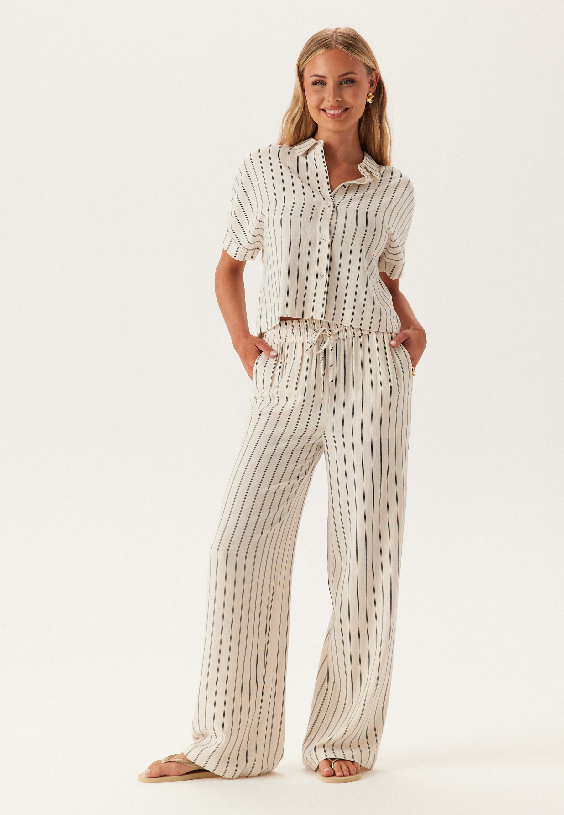 Slfviva Ss Striped Cropped Sun 3