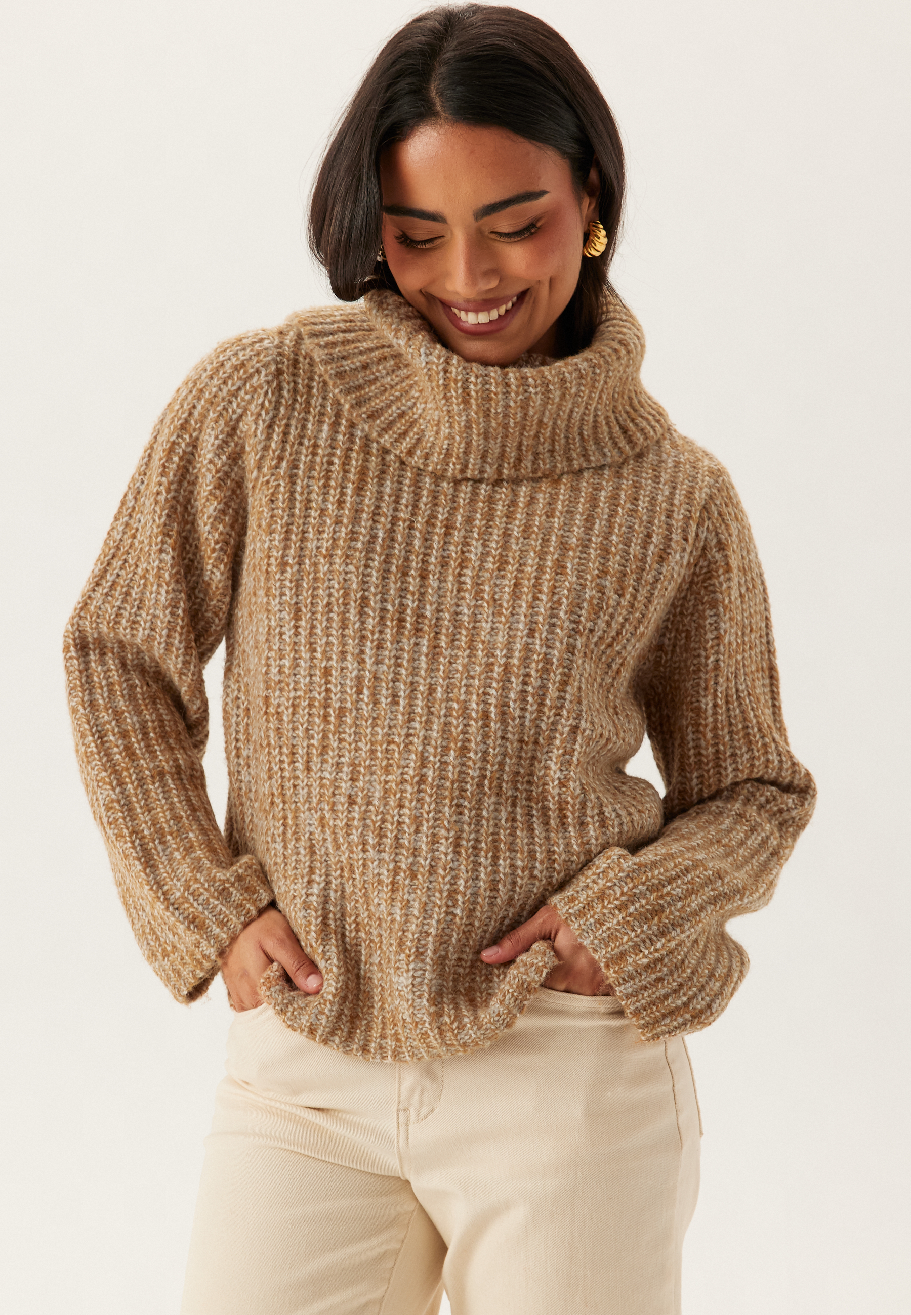 Slfchicago Ls Knit Split Roll 1