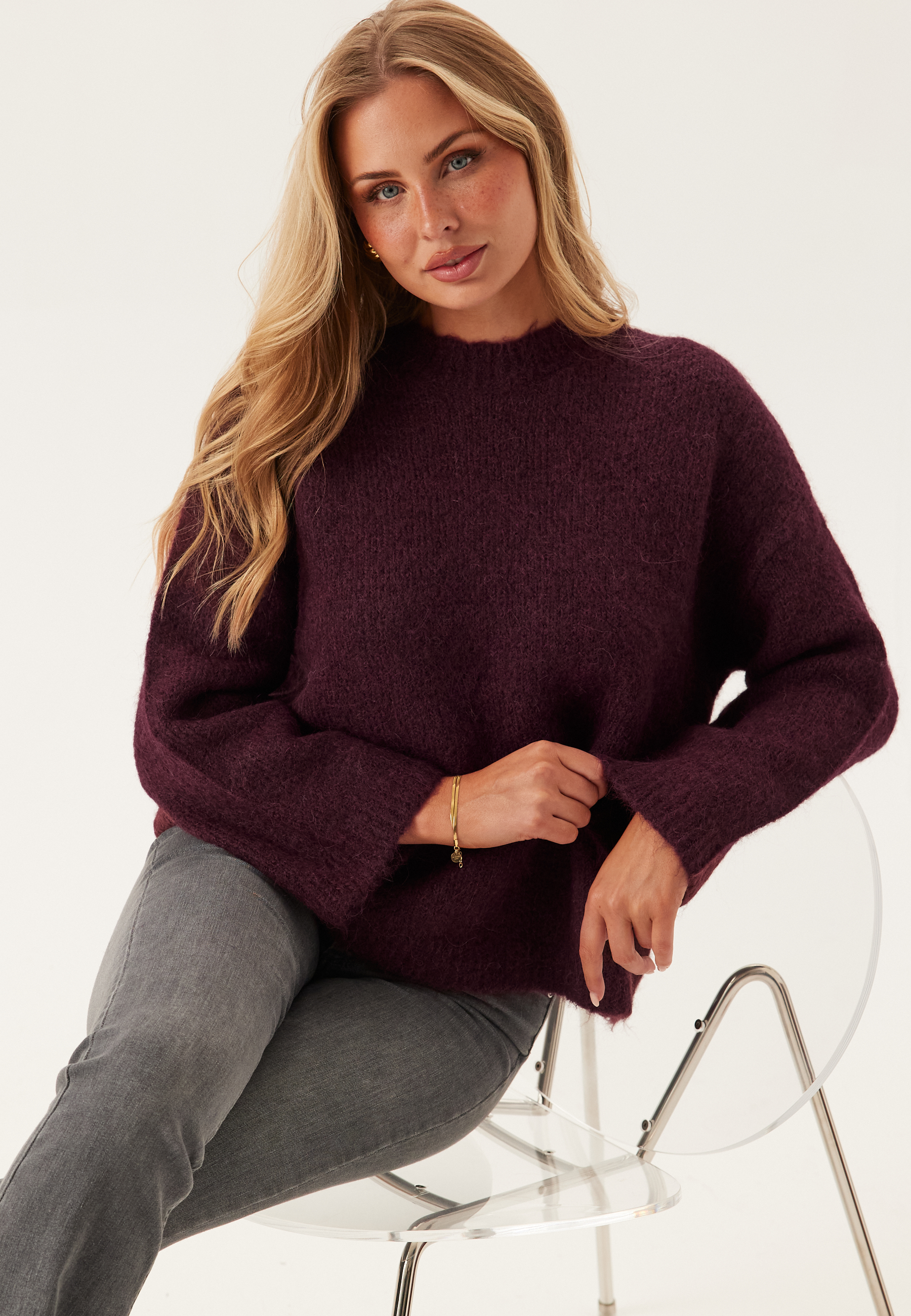 Slfgabriella Ls Knit New O-nec