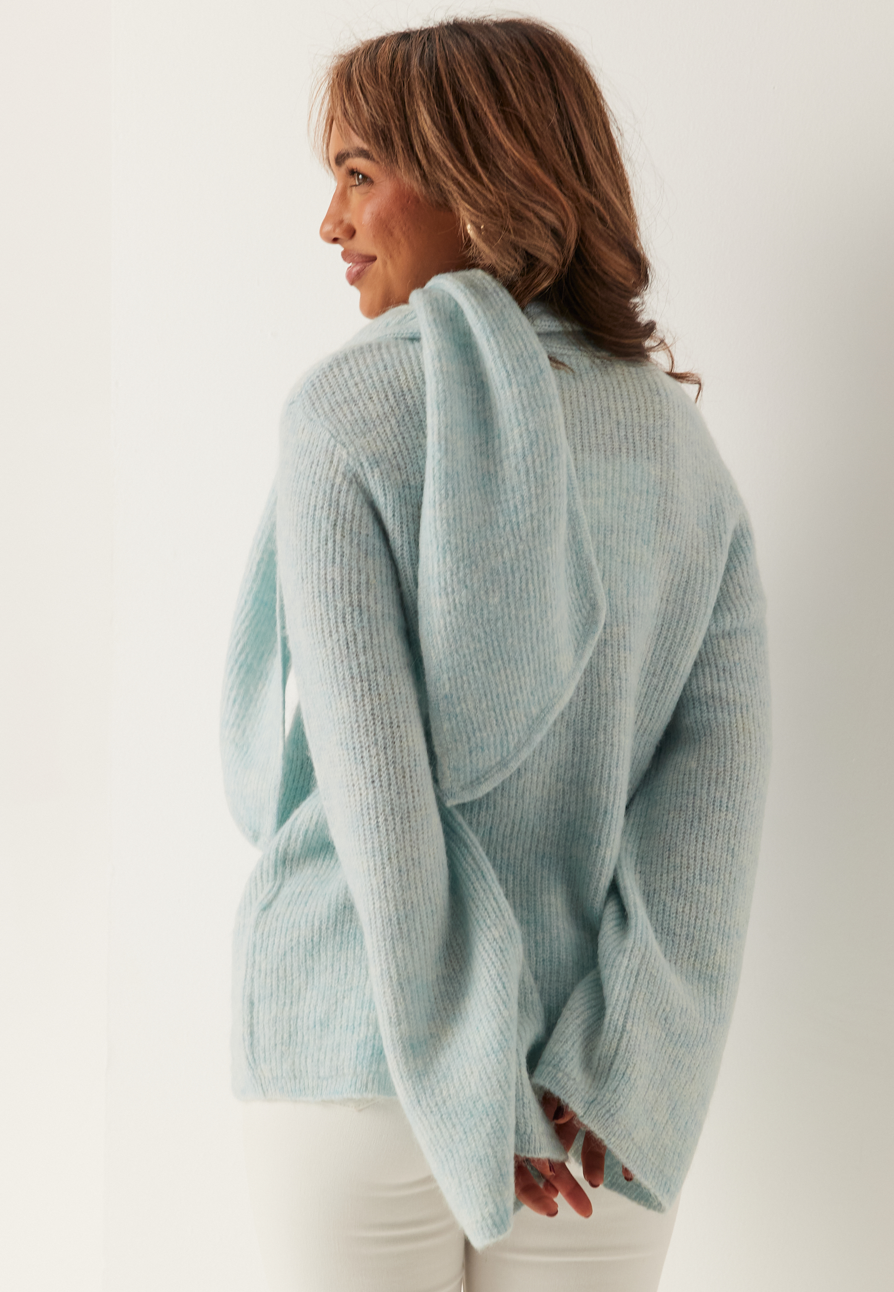 Slflulu Ls Bow Knit 2