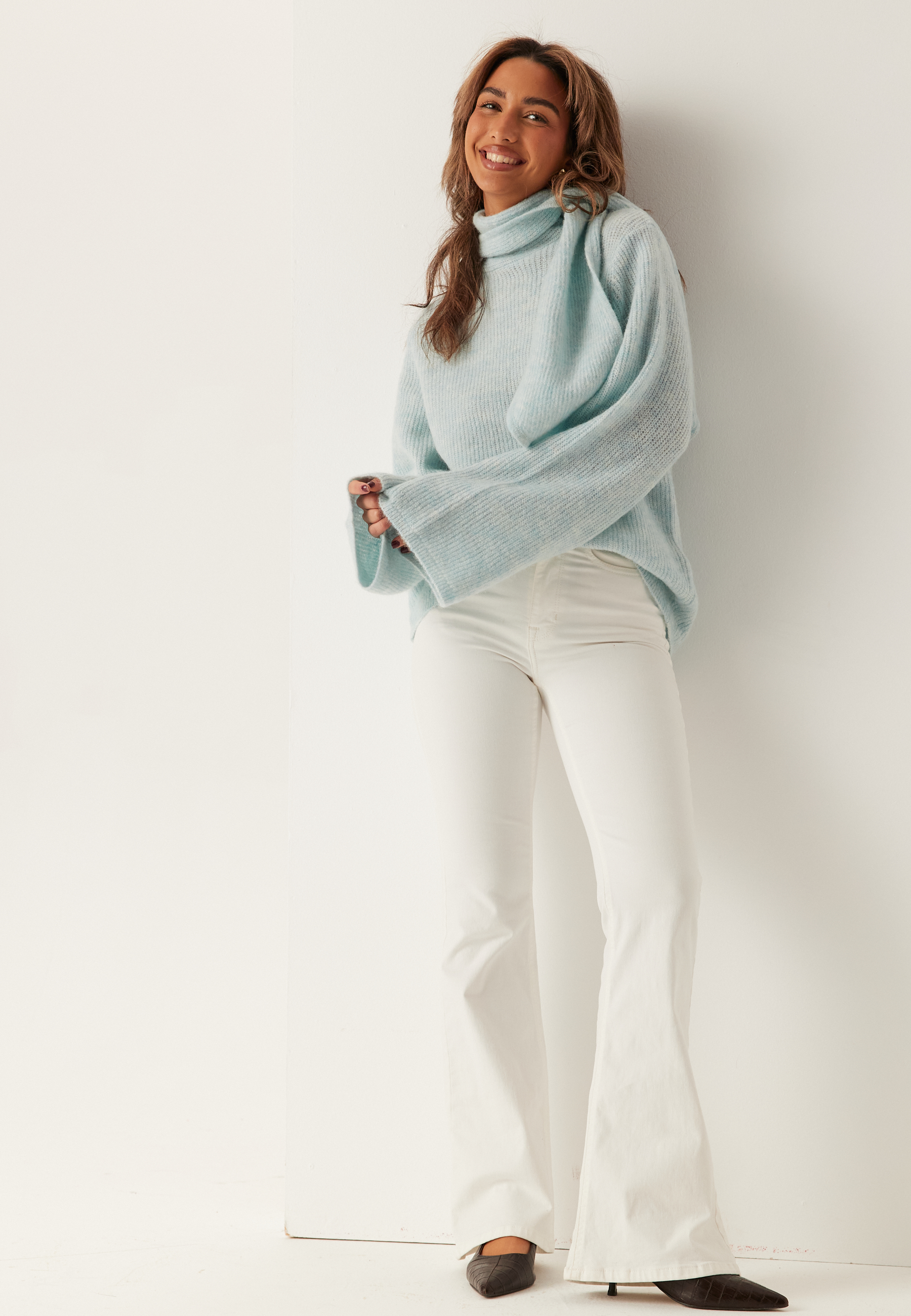Slflulu Ls Bow Knit 3