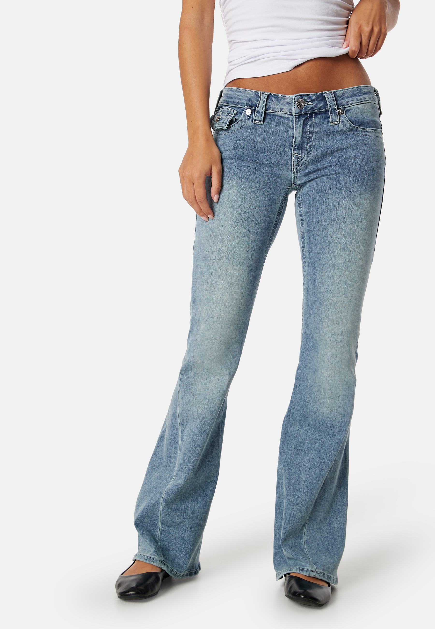 Alternativ bild 1 för True Religion Joey Low Rise Flare Peak Spot 24