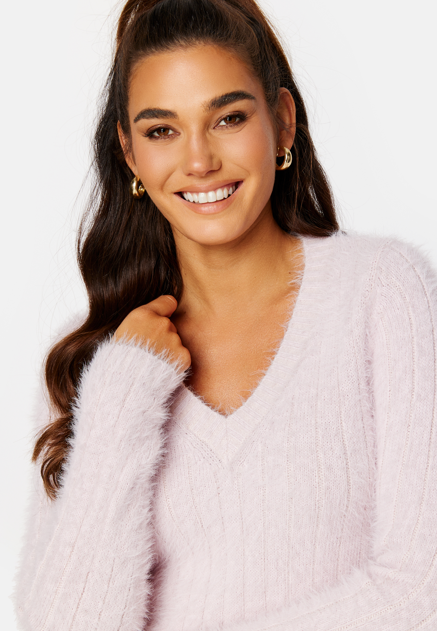 Poilu LS V-Neck Blouse 3